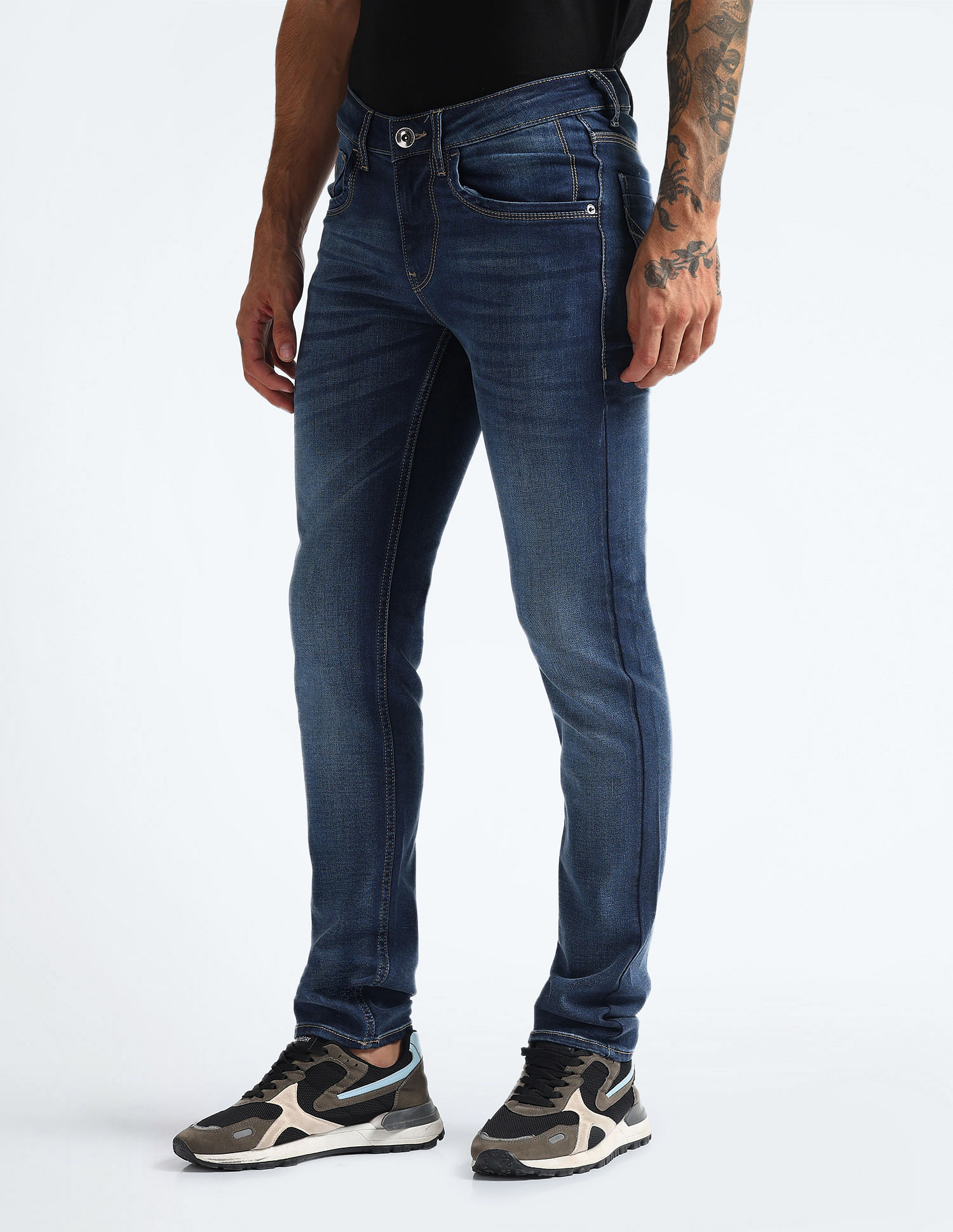 Flying Machine Mid Rise Morrison Skinny Fit Jeans