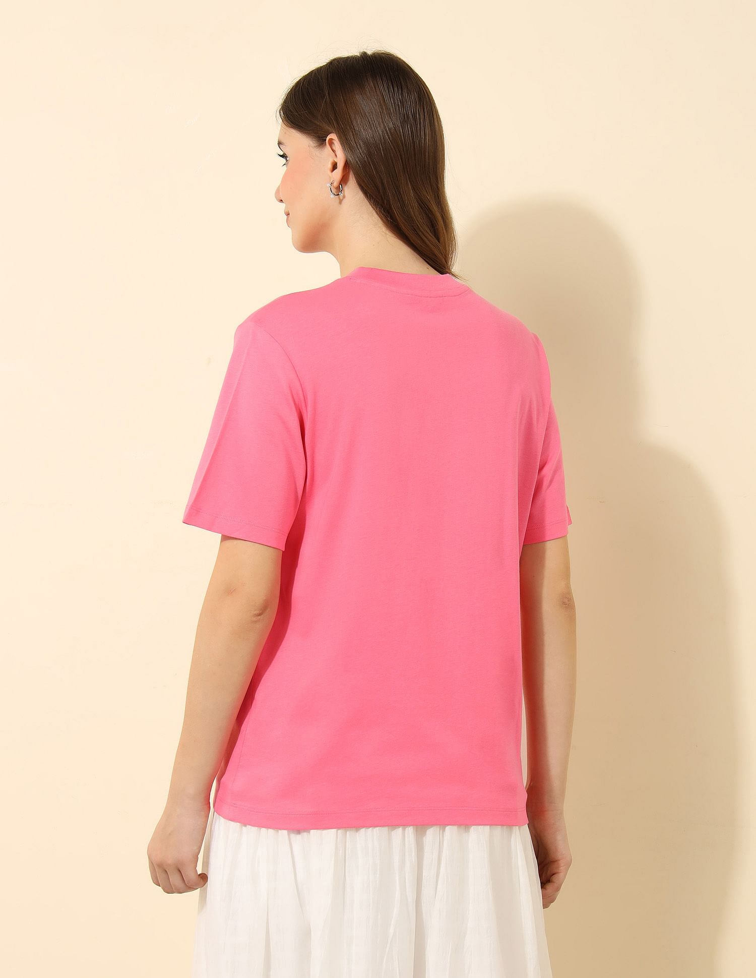 U.S. Polo Assn. Women Boxy Fit Brand Printed T-Shirt