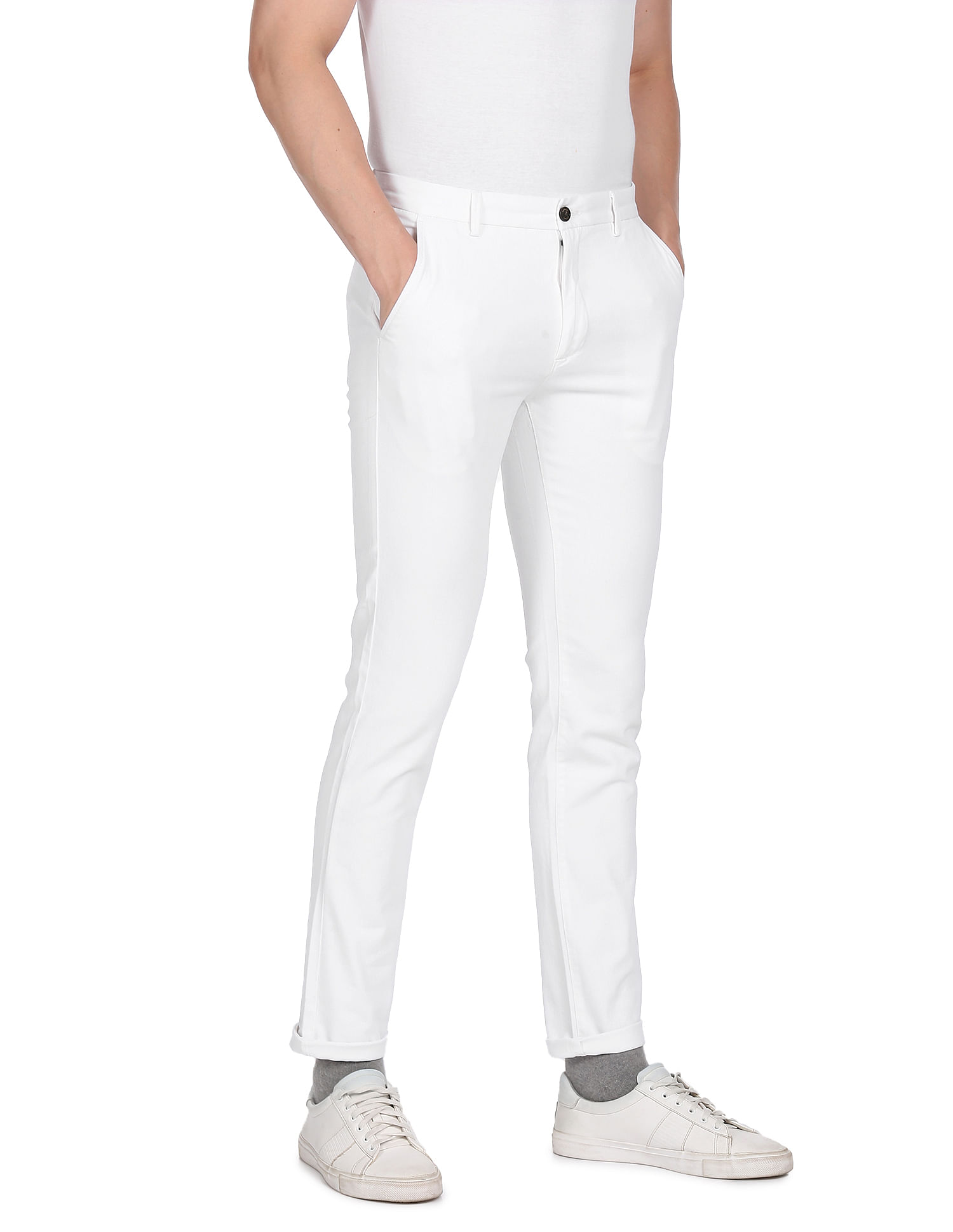 ASOS Skinny Suit Cropped Pants In White for Men | Lyst