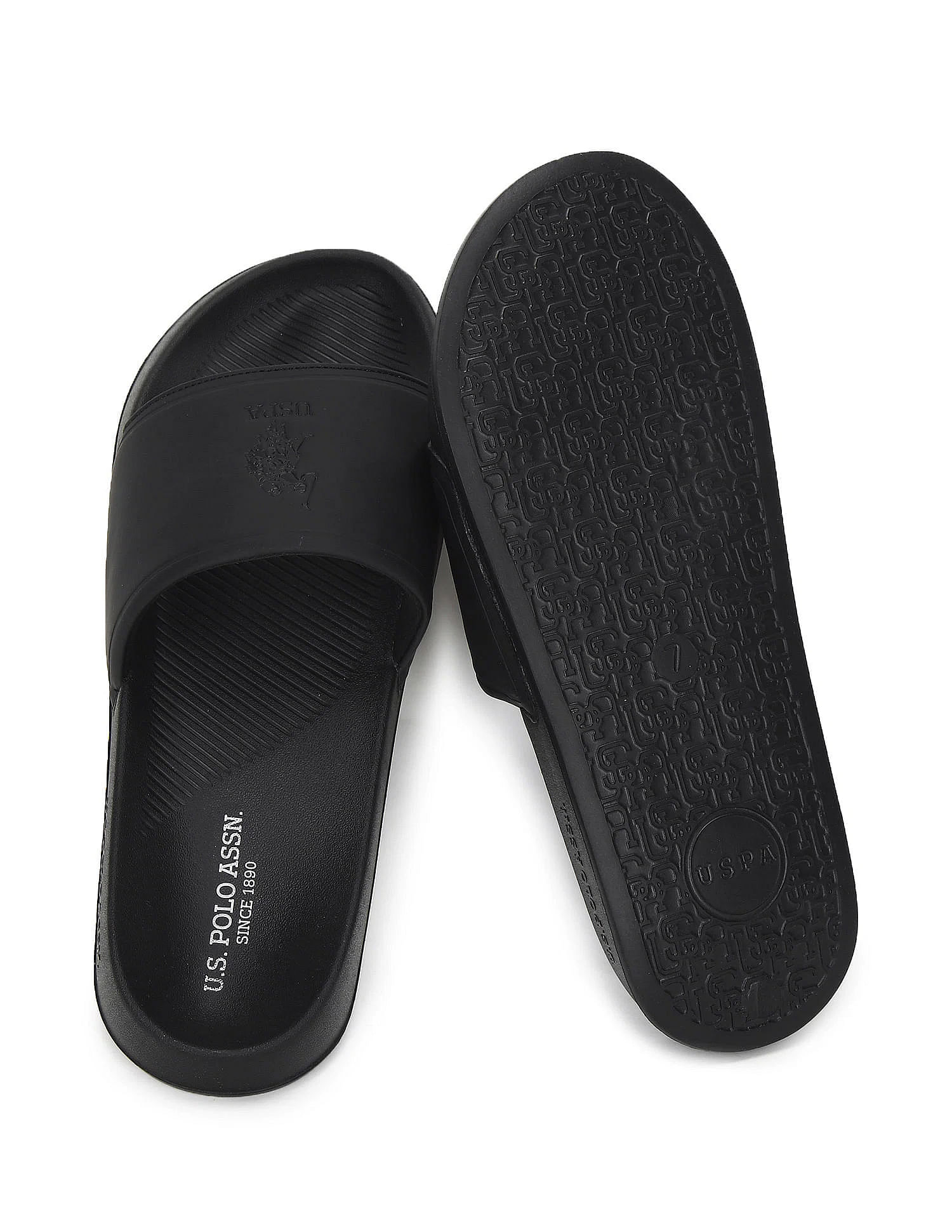 U.S. Polo Assn. Men Debossed Monogram Specter 5.0 Slides