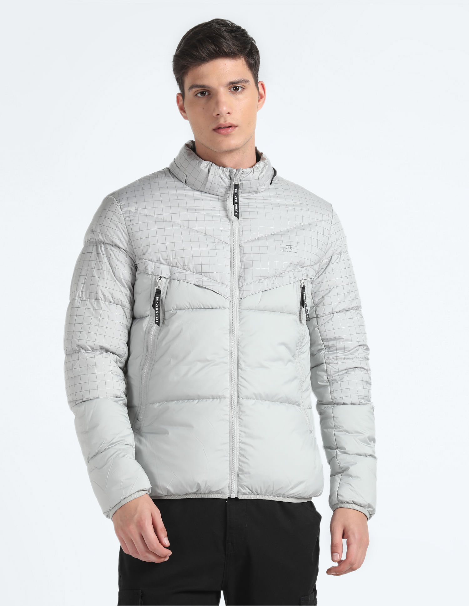 Flying Machine Solid Hooded Puffer Jacket