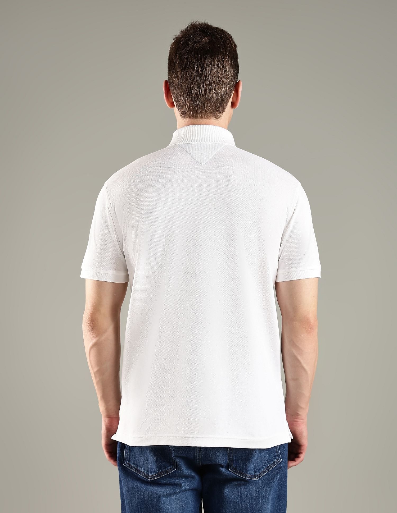 Tommy Hilfiger Solid Regular Fit Cotton Polo T-Shirt