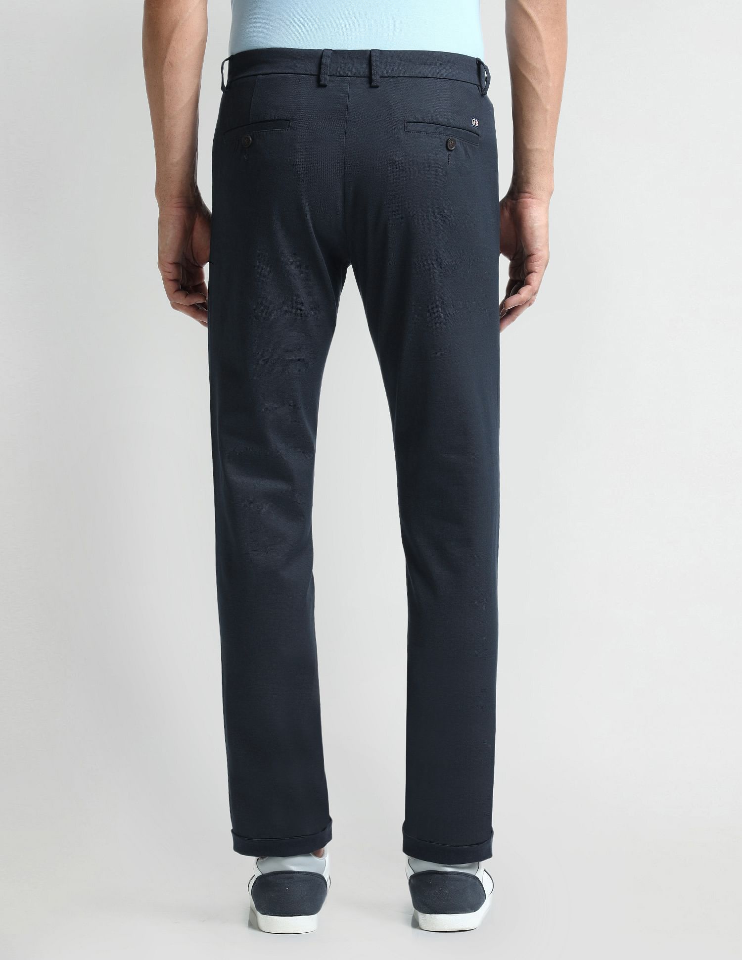 Arrow Sport Slim Fit Geometric Patterned Trousers