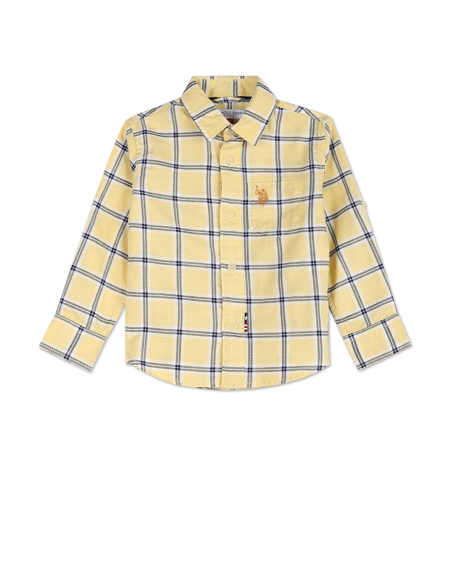 U.S. Polo Assn. Kids Boys Outdoor Check Oxford Shirt, Pink (10-11Y)