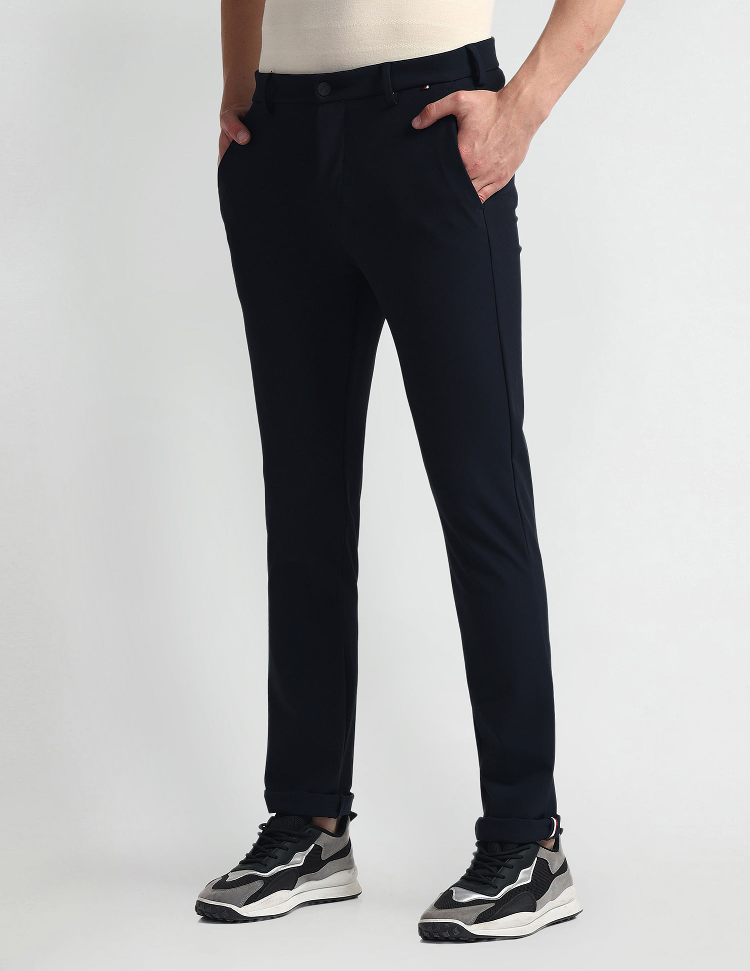 Arrow Sports Nylon Stretch Super Slim Trousers