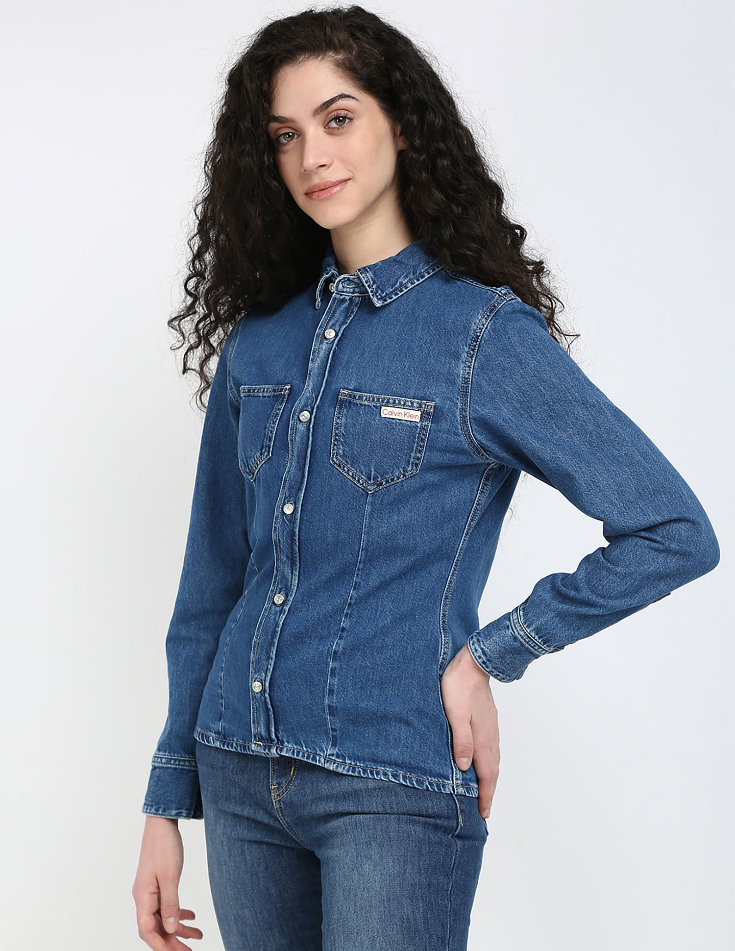 Calvin Klein Jeans Long Sleeve Lean Denim Shirt