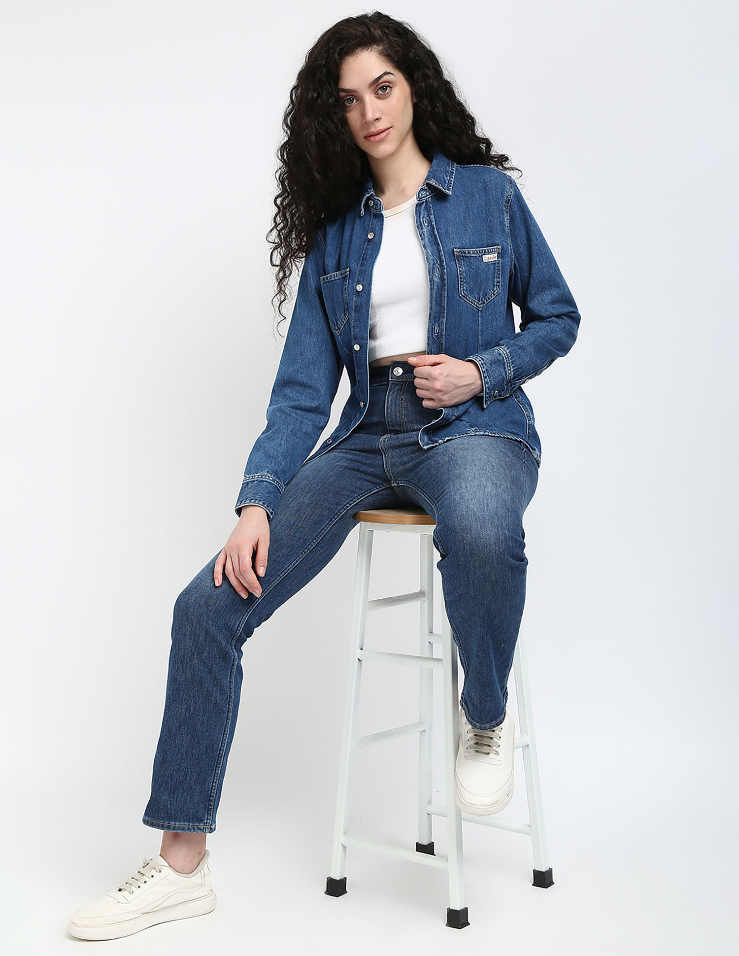 Calvin Klein Jeans Long Sleeve Lean Denim Shirt