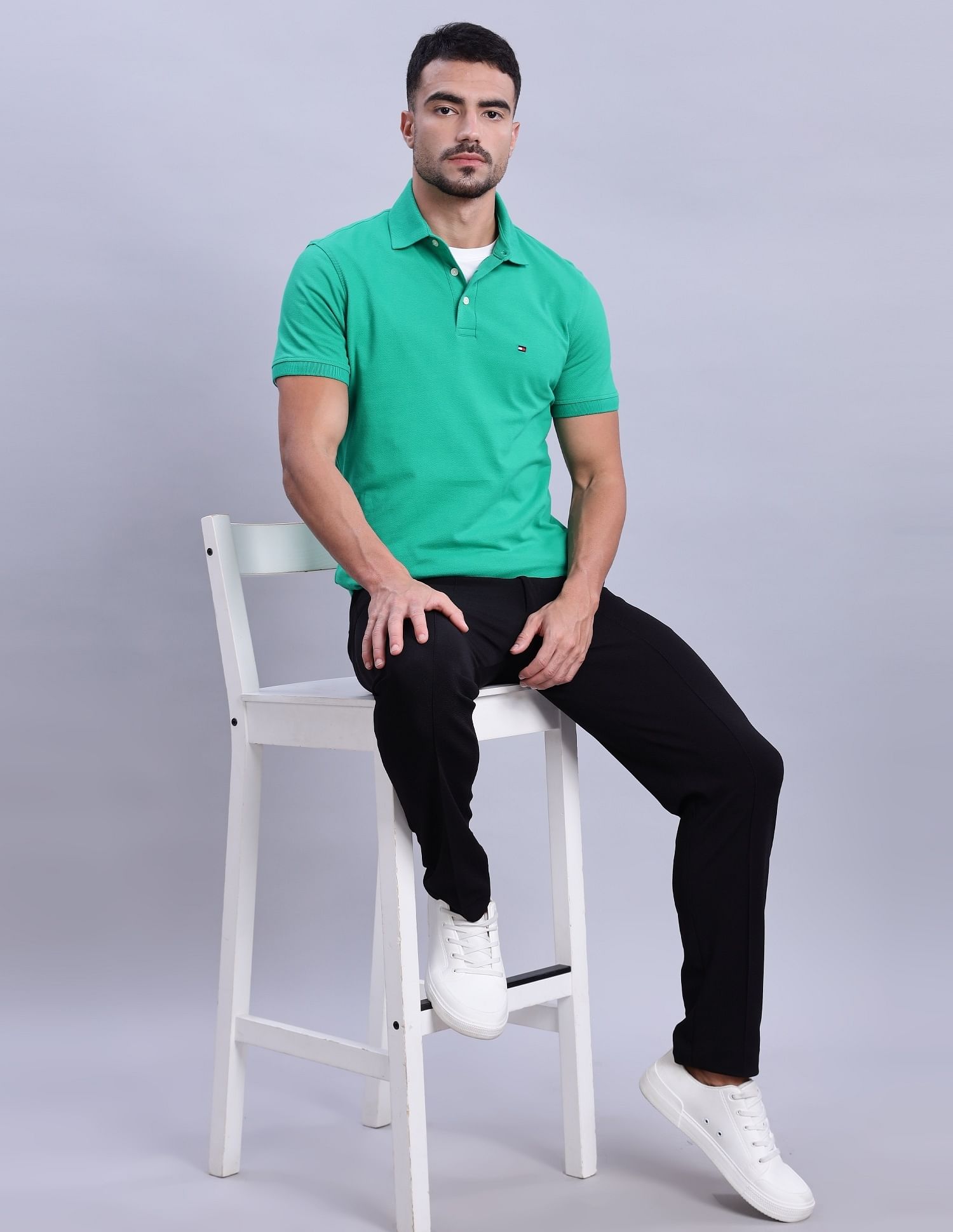 Tommy Hilfiger Solid Regular-Fit Cotton Polo Shirts