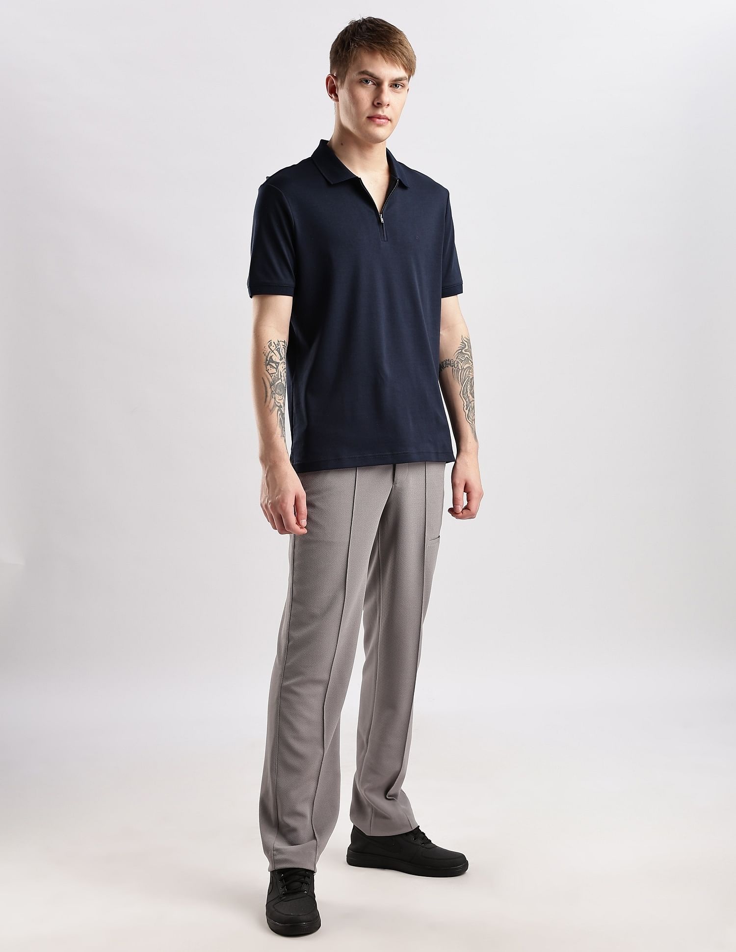Calvin Klein Jeans Solid Regular Fit Cotton Polo Shirt
