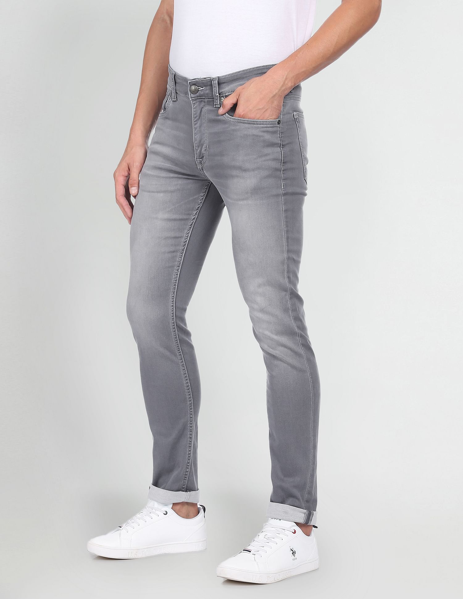 U.S. Polo Assn. Denim Co. Regallo Skinny Fit Grey Jeans
