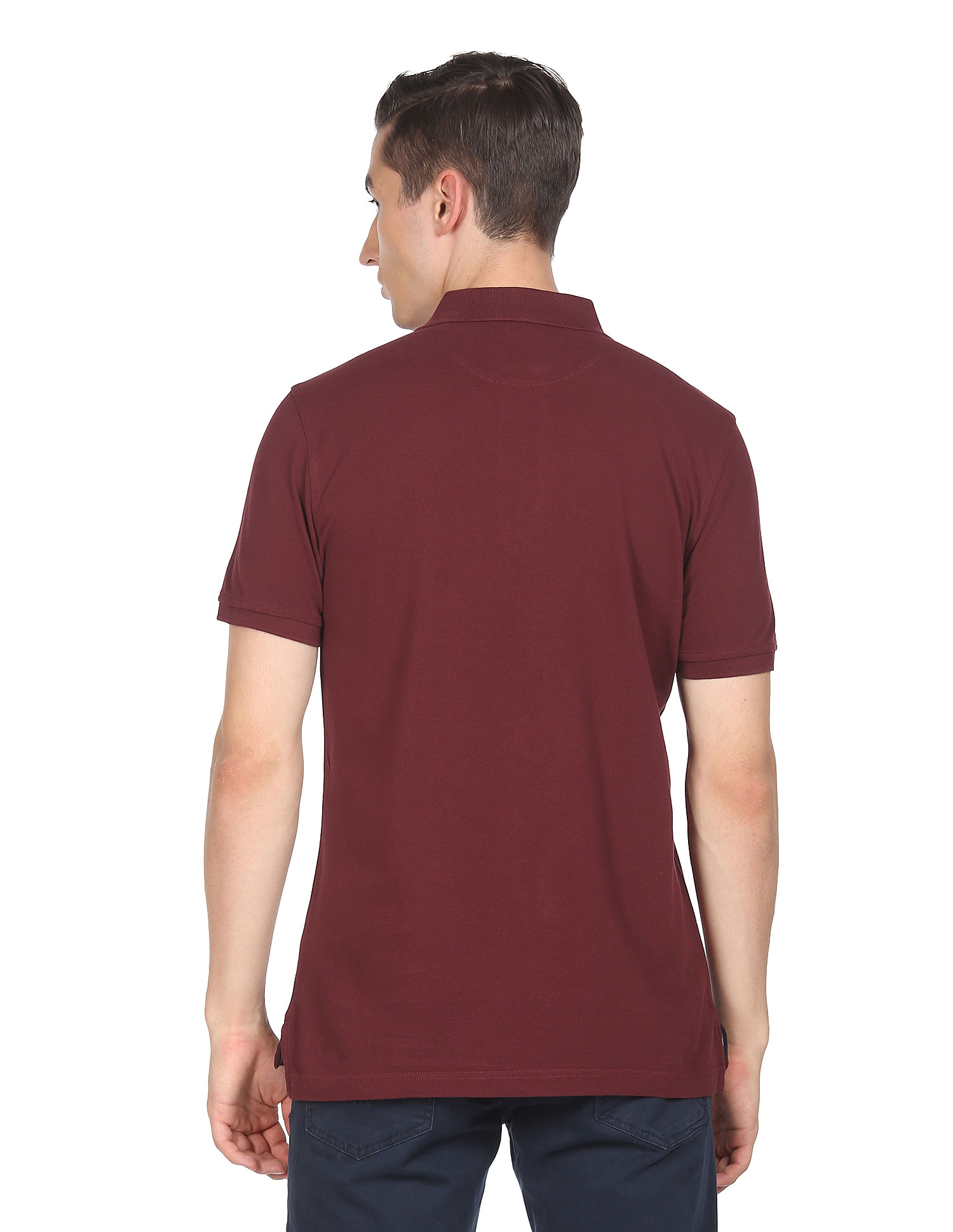 Maroon polo 2024 shirt plain