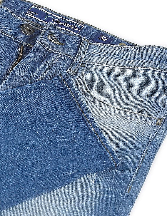 Flying Machine Michael Slim Tapered Fit Distressed Jeans