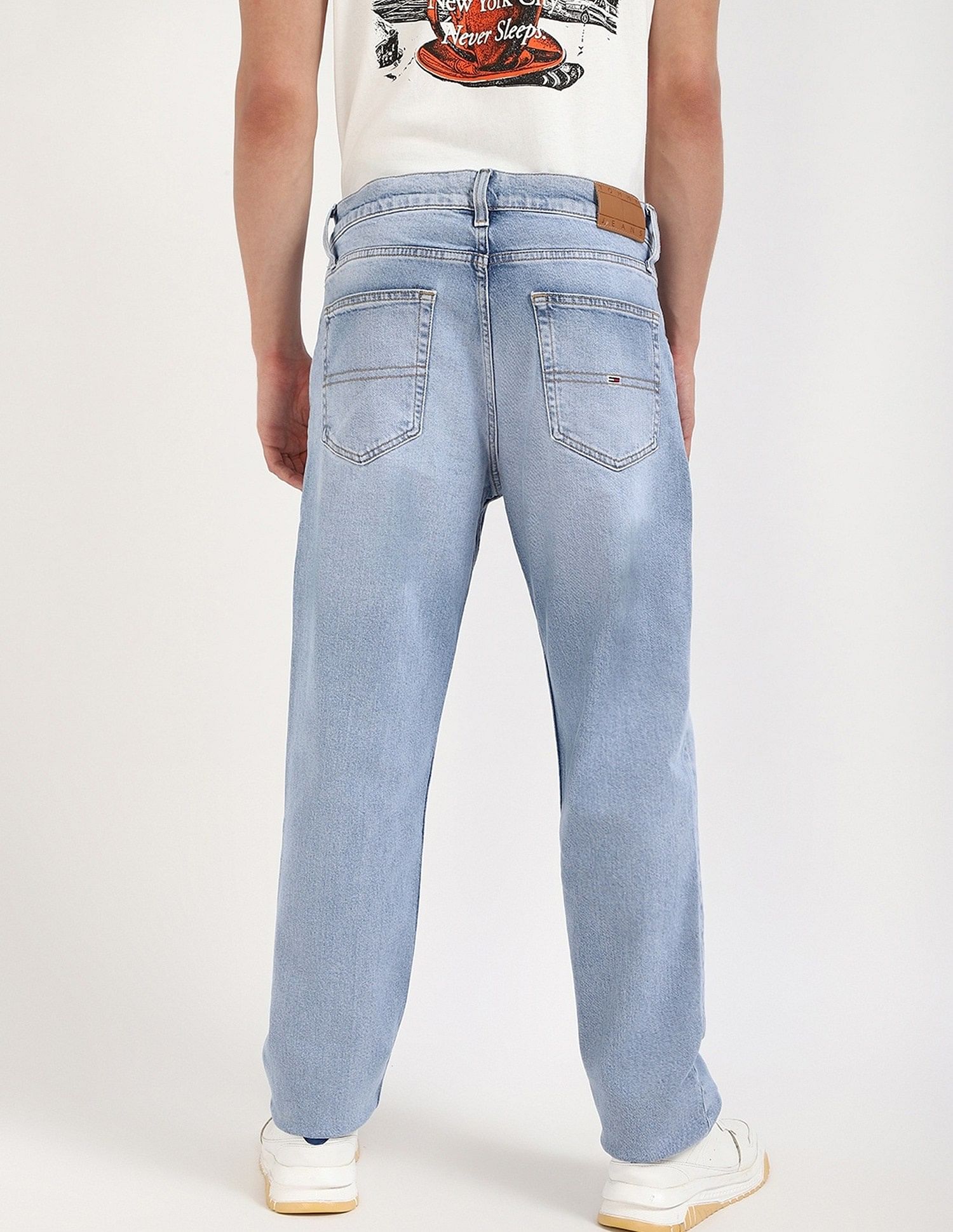 Tommy Hilfiger Mid-Wash Slim-Fit Mid Rise Jeans