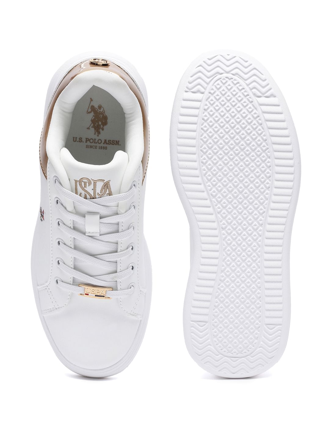 U.S. Polo Assn. Women Panelled Solid Lace Up Elsie Sneakers