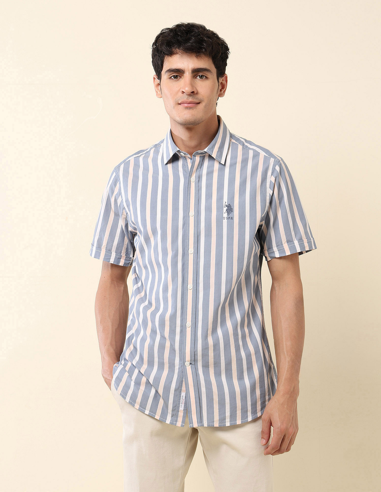 U.S. Polo Assn. Vertical Striped Pure Cotton Shirt