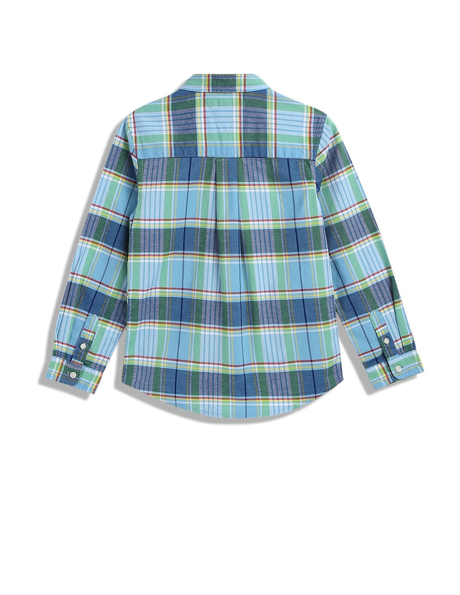 Tommy Hilfiger Boys Blue Tartan Checked Shirt