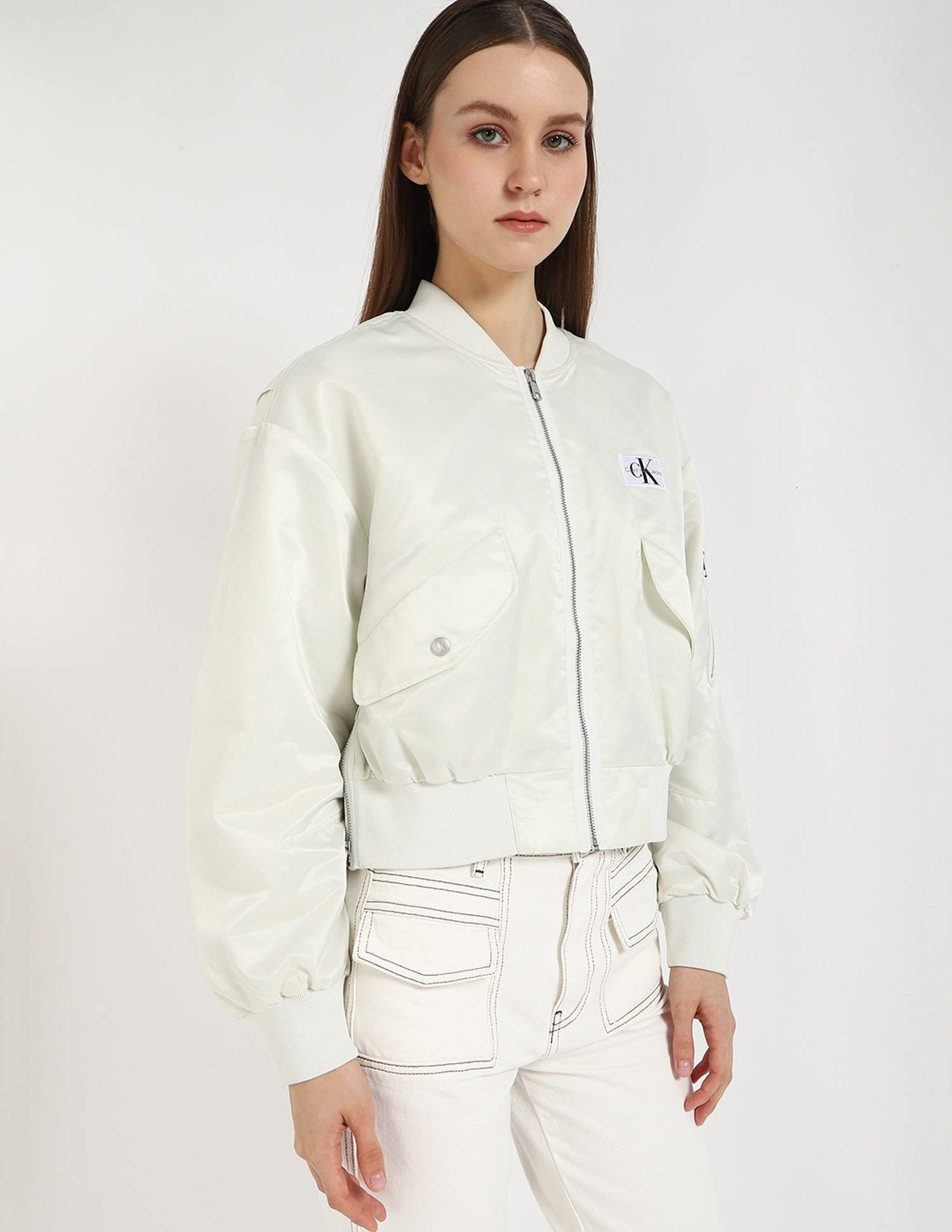 Buy Calvin Klein Jeans Regular-Fit Nylon Baseball Collar Bomber Jacket 