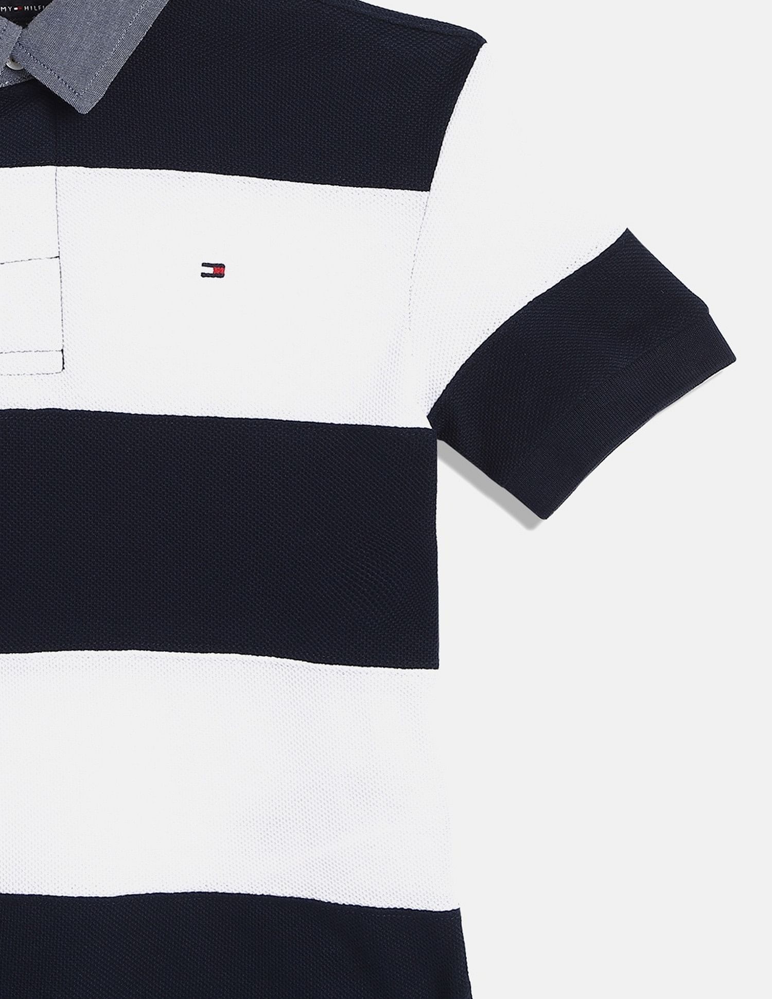 Tommy Hilfiger Kids Boys Multi Color-Block T-shirt for Bold Look