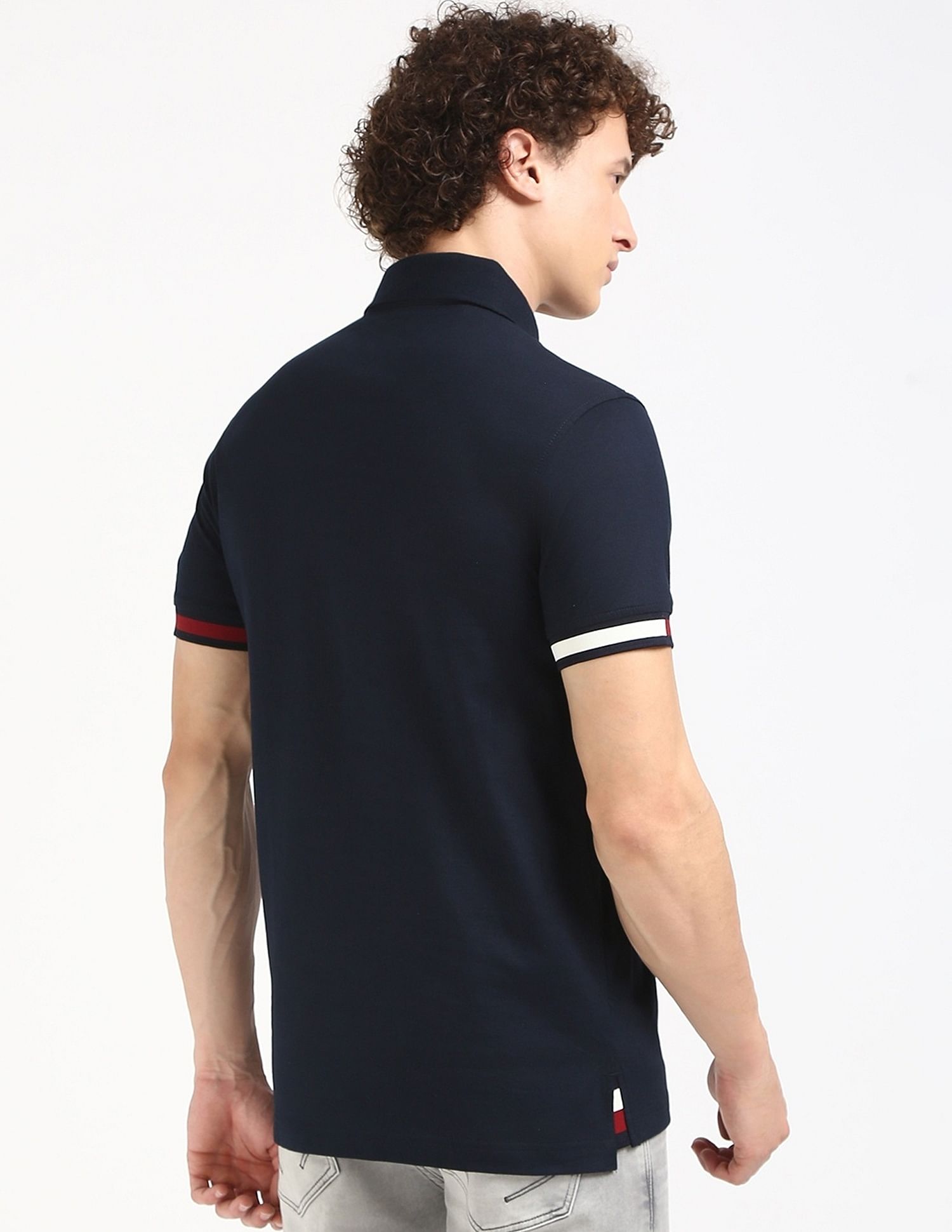 Tommy Hilfiger Solid Slim-Fit Cotton Polo Shirt