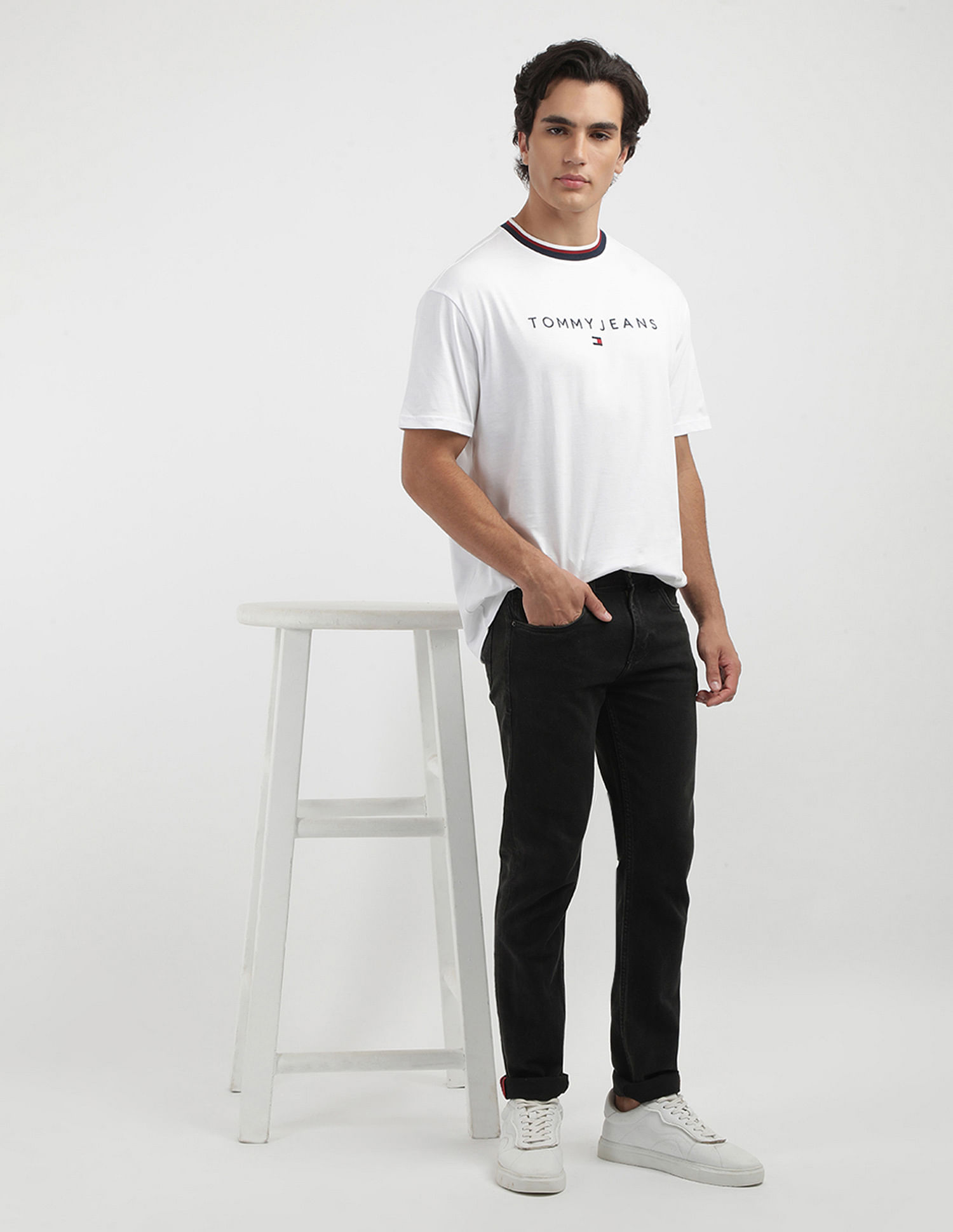 Tommy Hilfiger Linear Ringer Cotton T-Shirt