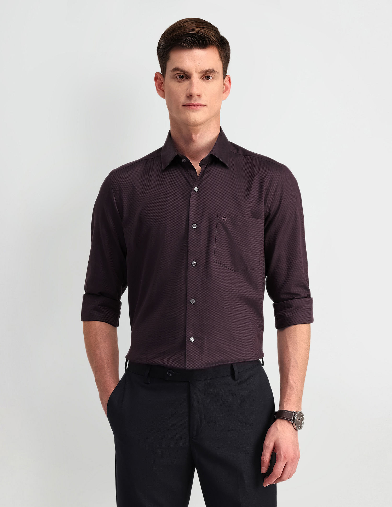 Arrow Manhattan Slim Fit Cotton Shirt