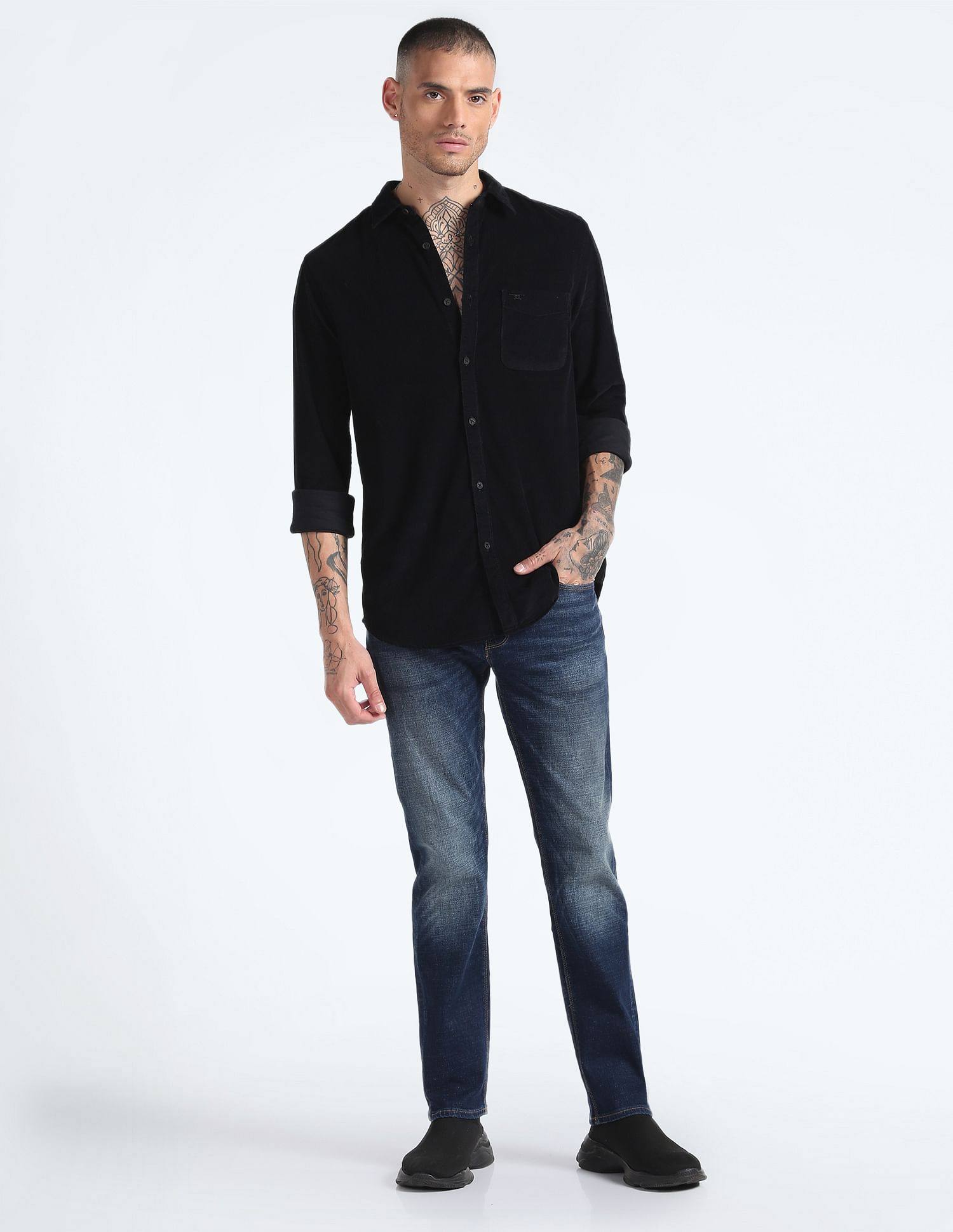 Flying Machine Slim Tapered Fit Stone Wash Jeans