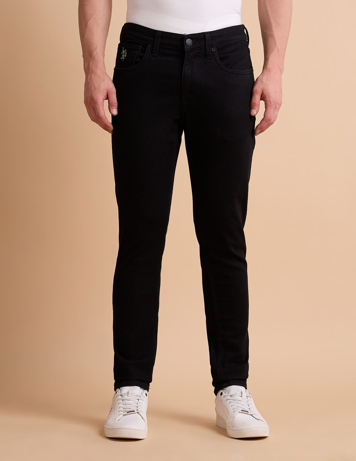 U.S. Polo Assn. Denim Co. Brandon Slim Tapered Fit Black Jeans