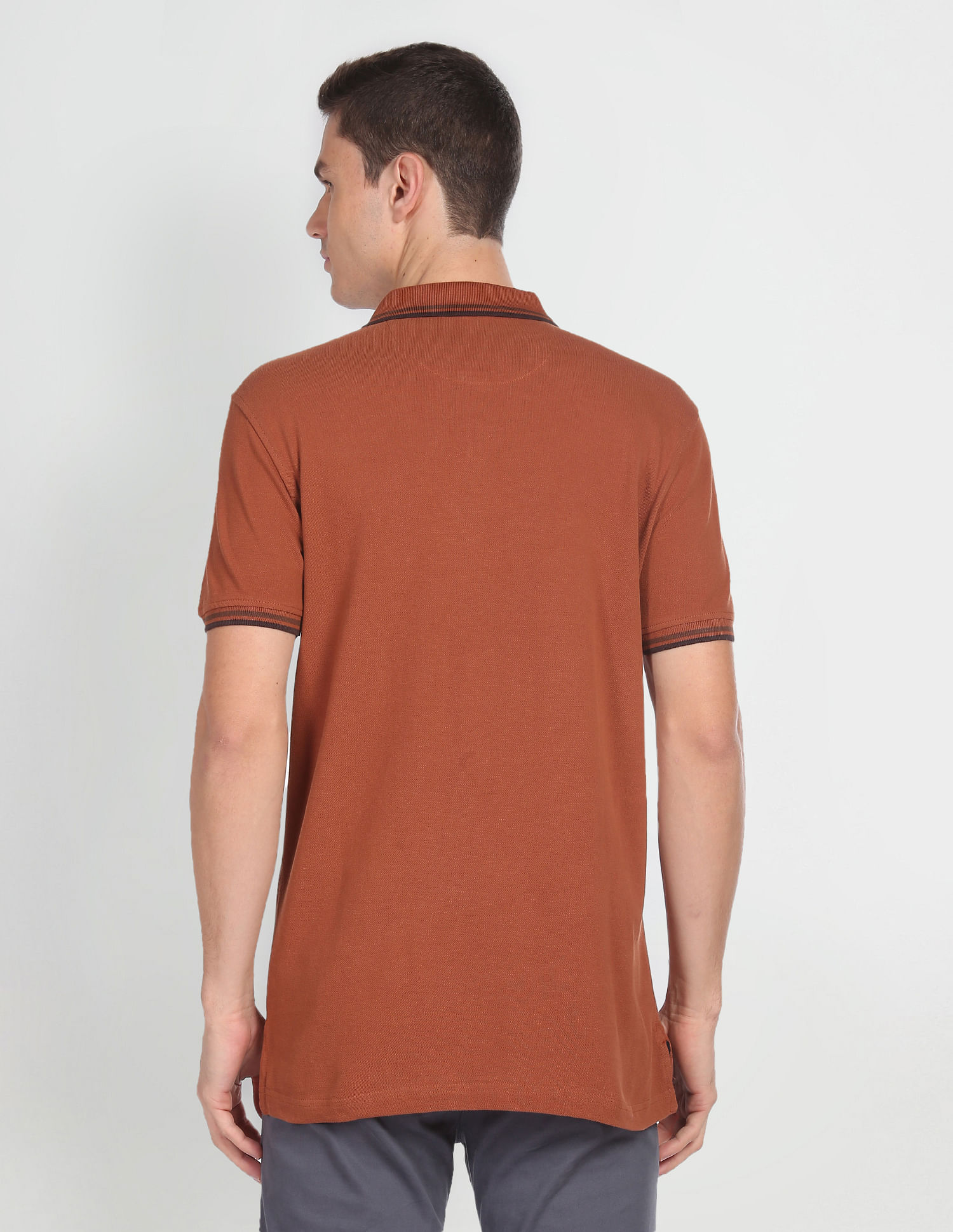 Arrow Sports Solid Cotton Polo Shirt