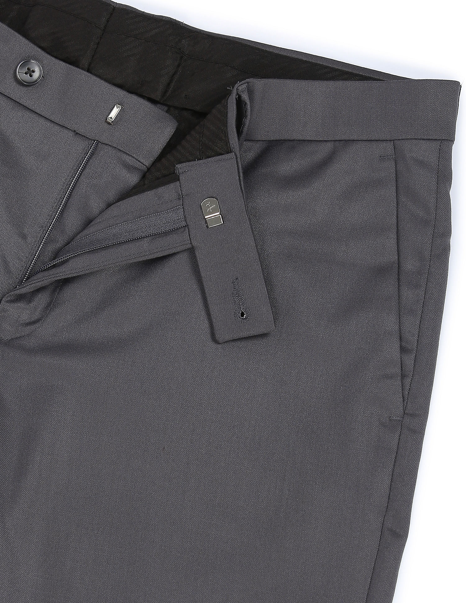 Buy Men Grey Textured Slim Fit Formal Trousers Online  712414  Peter  England