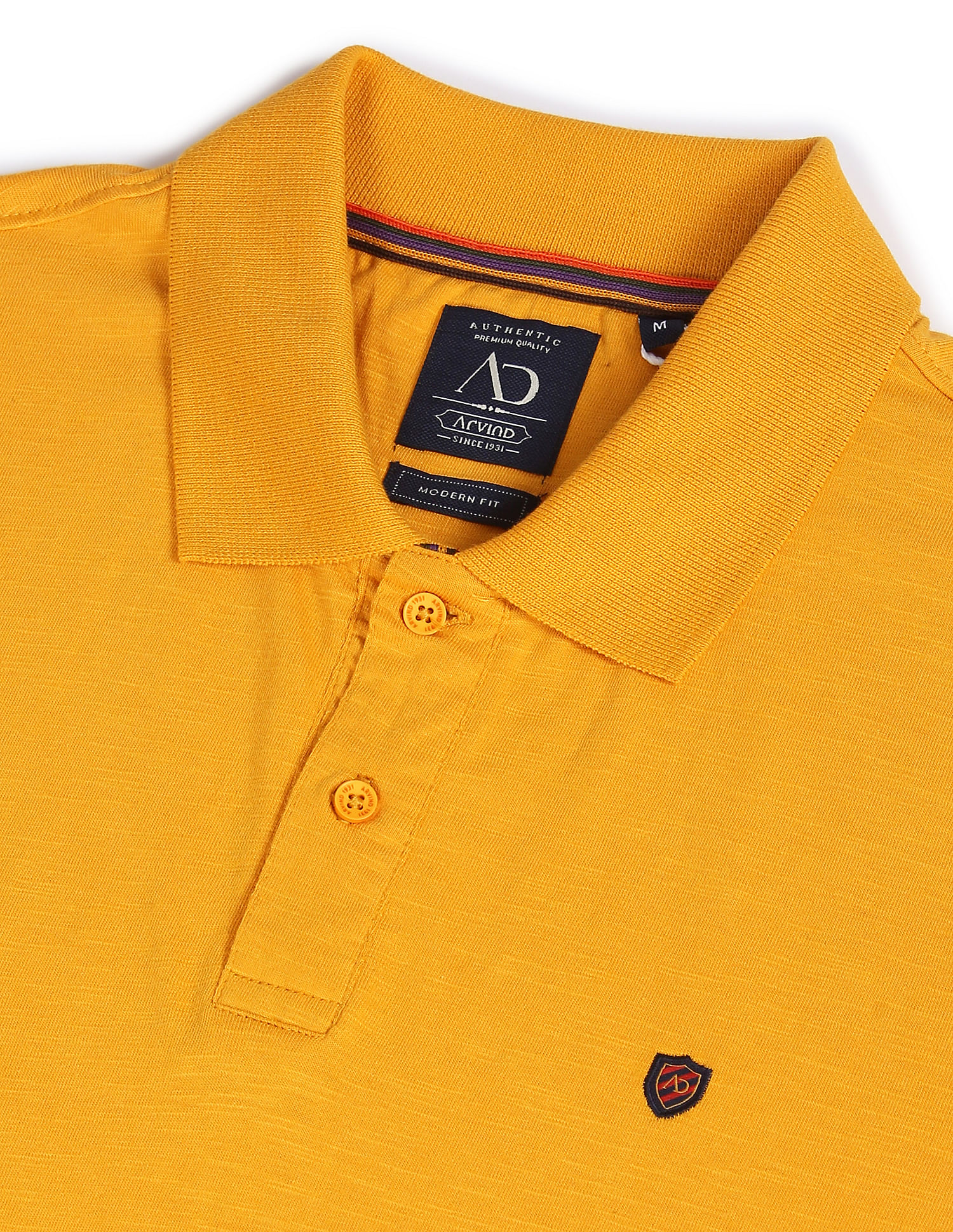 AD by Arvind Modern Jersey Slub Polo Shirt
