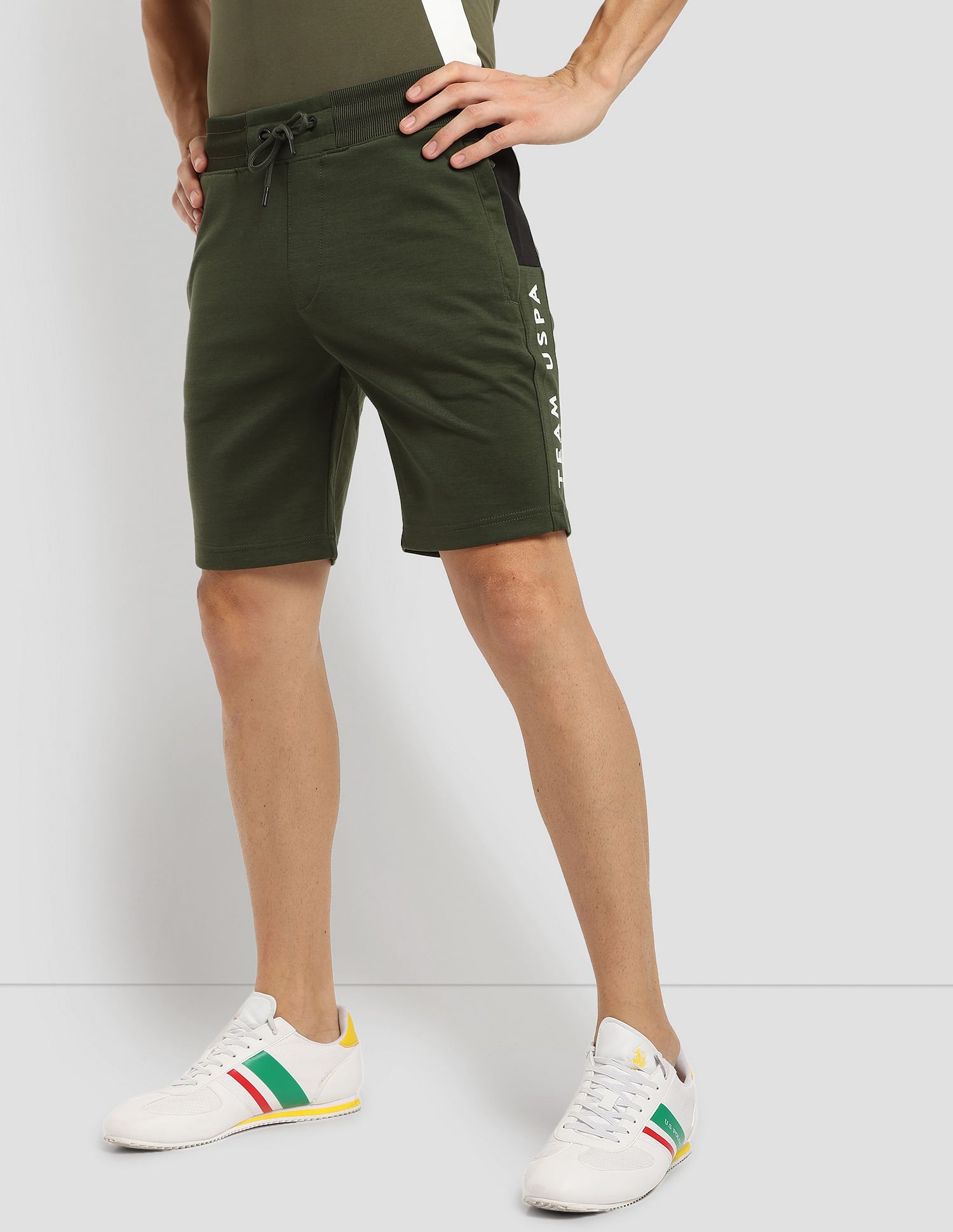 U.S. Polo Assn. Brand Stripe Training Shorts