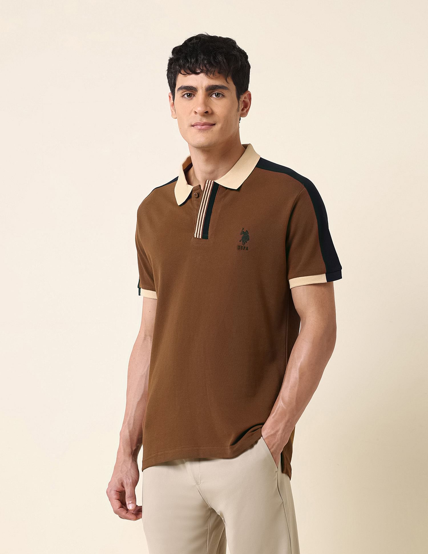 U.S. Polo Assn. Solid Slim Fit Polo Shirt