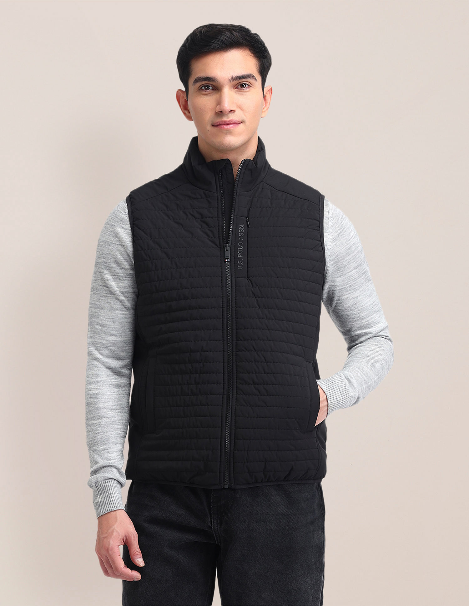 U.S. Polo Assn. USJCKS0646 BLACK Mens Jackets