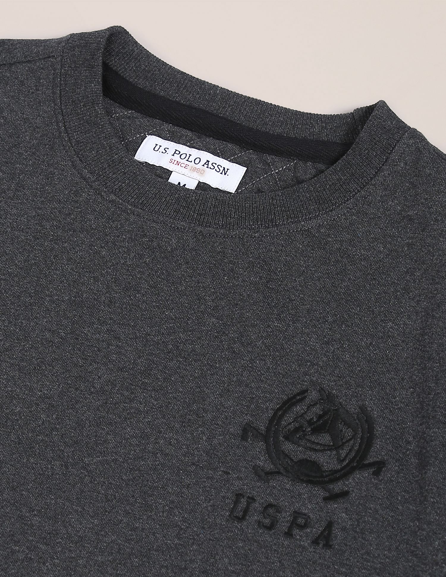 U.S. Polo Assn. Crew Neck Heathered Sweatshirt