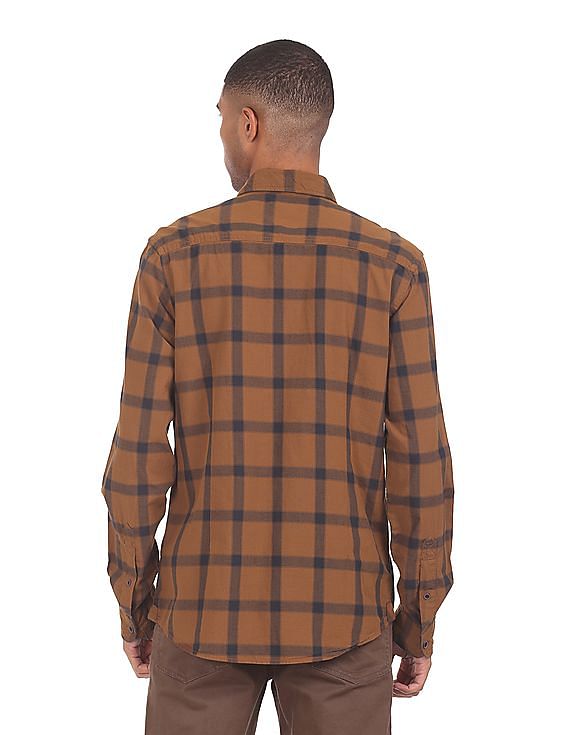 U.S. Polo Assn. Denim Co. Rounded Cuff Check Casual Shirt