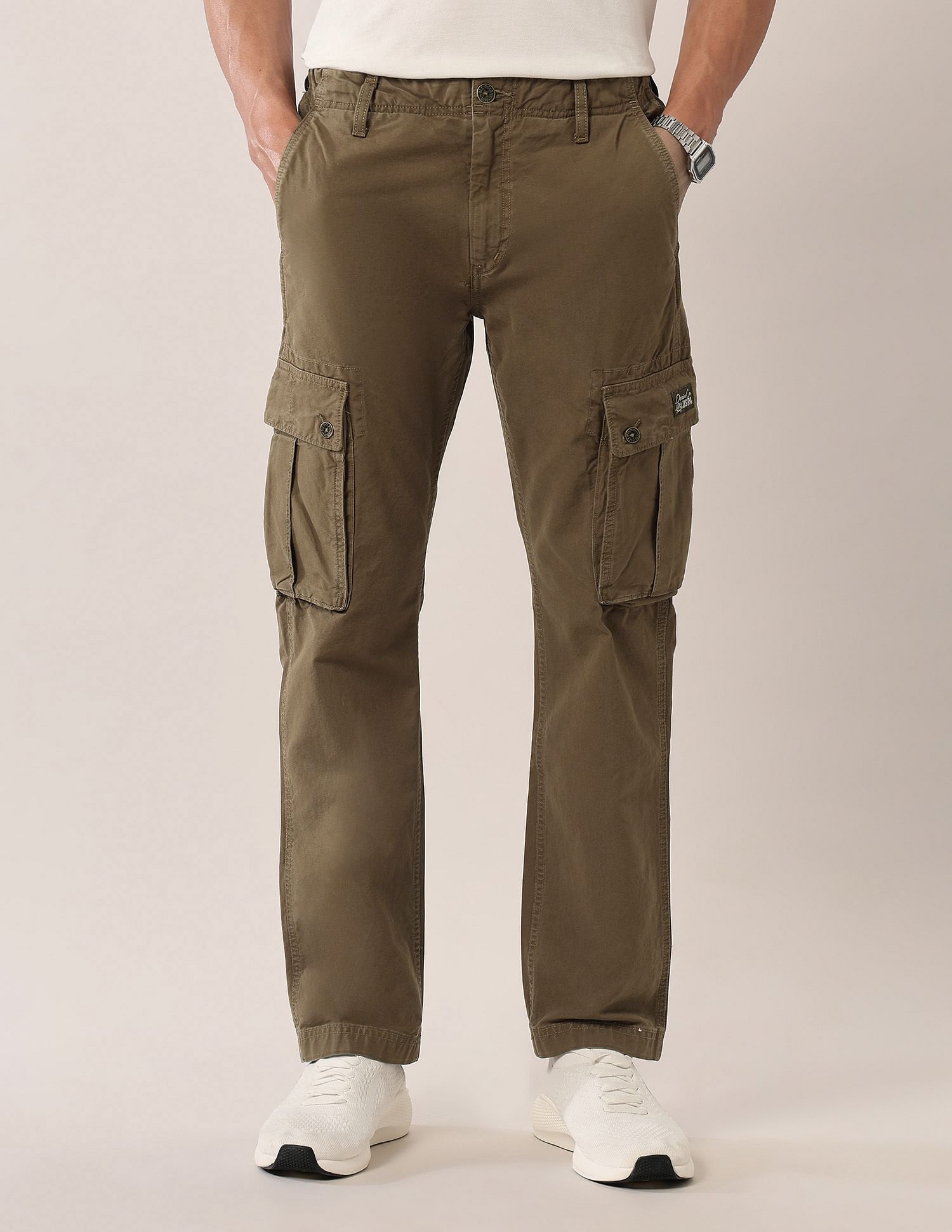 U.S. Polo Assn. Denim Co. Mid Rise Straight Fit Twill Cargos
