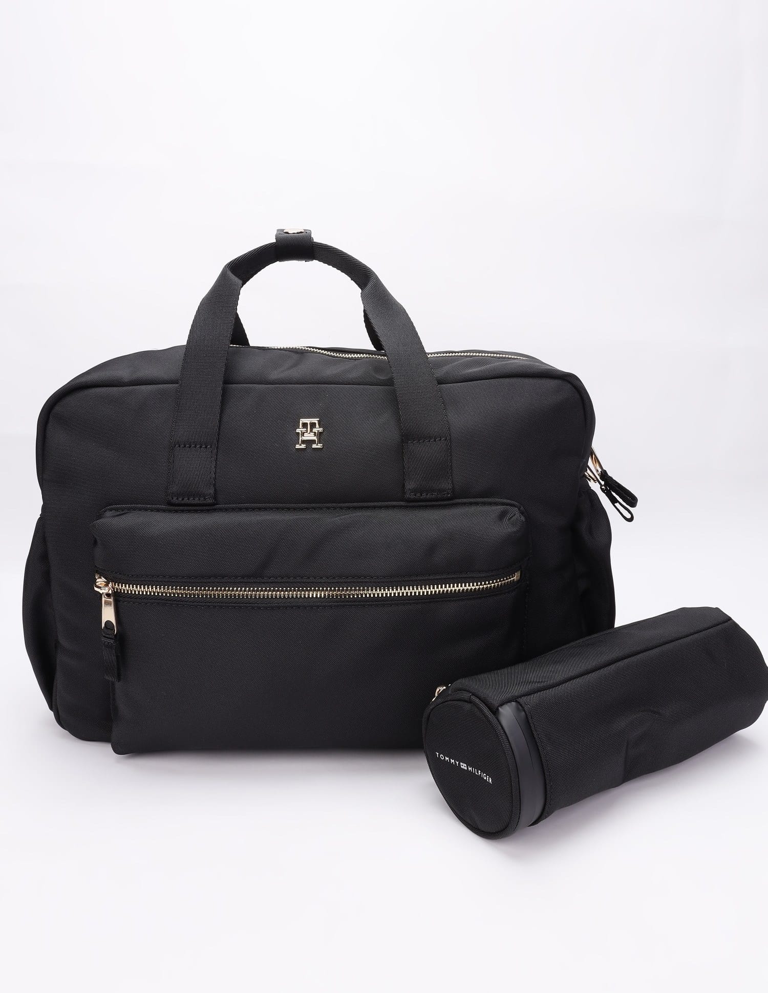 Buy Tommy Hilfiger Kids Logo Black Polyester Laptop Bag