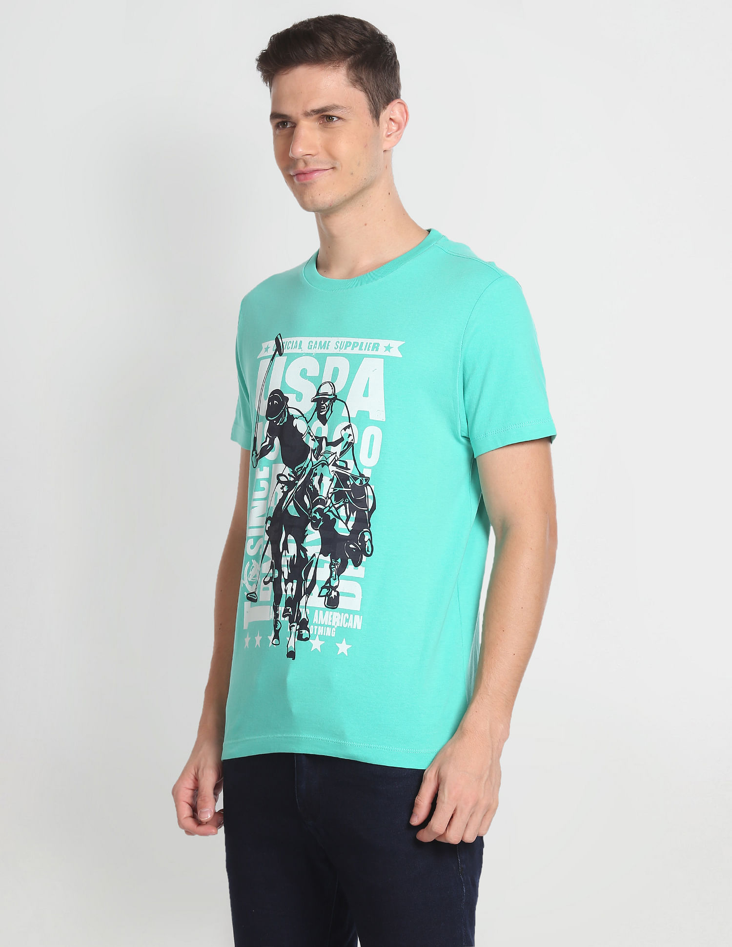 U.S. Polo Assn. Crew Neck Graphic Print T-Shirt