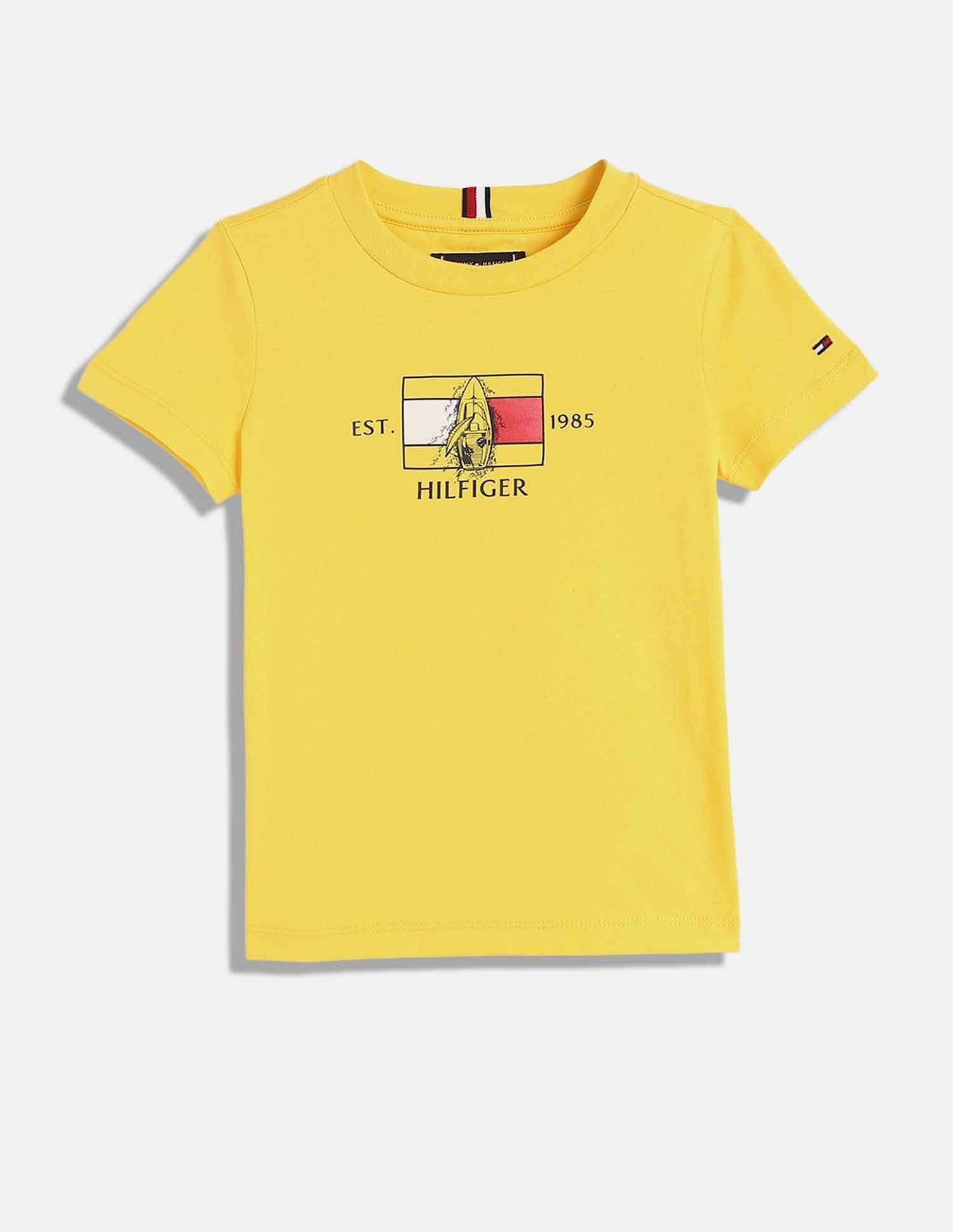 Tommy Hilfiger Kids Boys Logo Regular-Fit Cotton T-Shirt