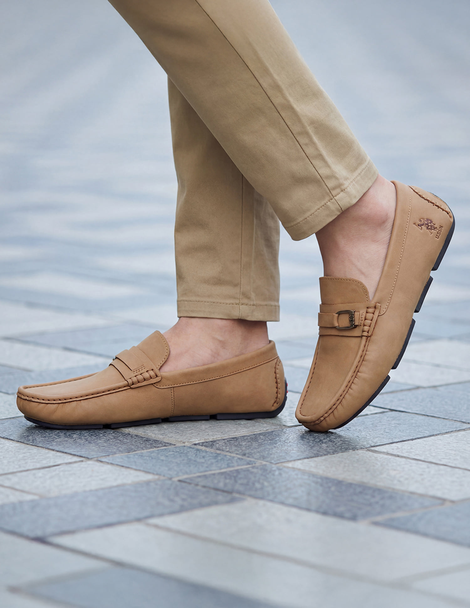 Polo Tan Leather Slip On Loafer Amazon.com | Polo Ralph Lauren Men main image 2