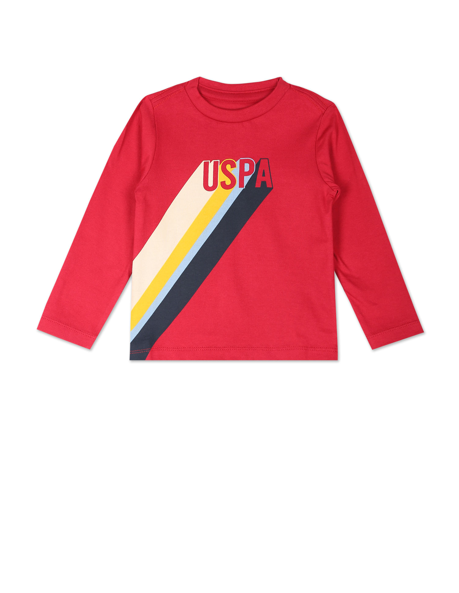 U.S. Polo Assn. Kids Crew Neck Brand Print T-Shirt - Pack Of 2