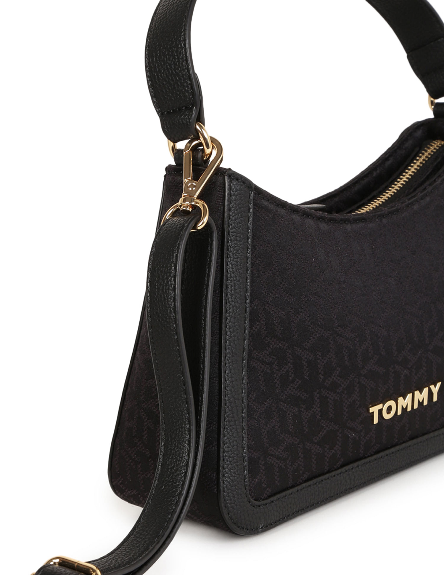 Tommy Hilfiger Tonal Monogram X-Body Hobo Bag