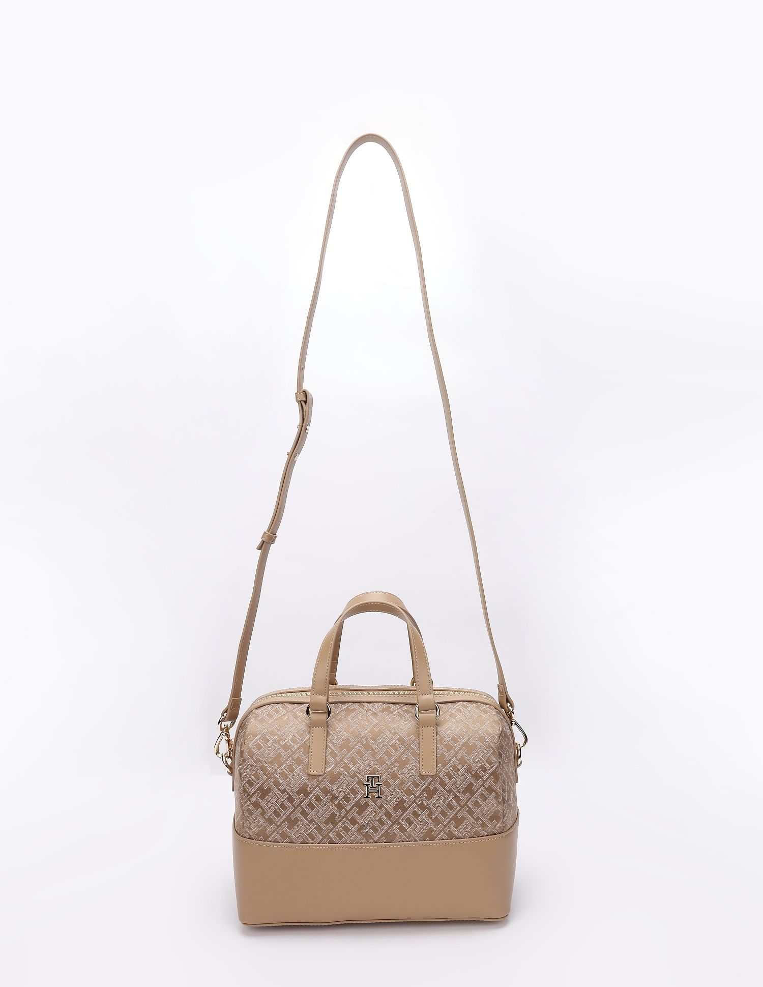 Tommy Hilfiger Logo Khaki Pu Handbag