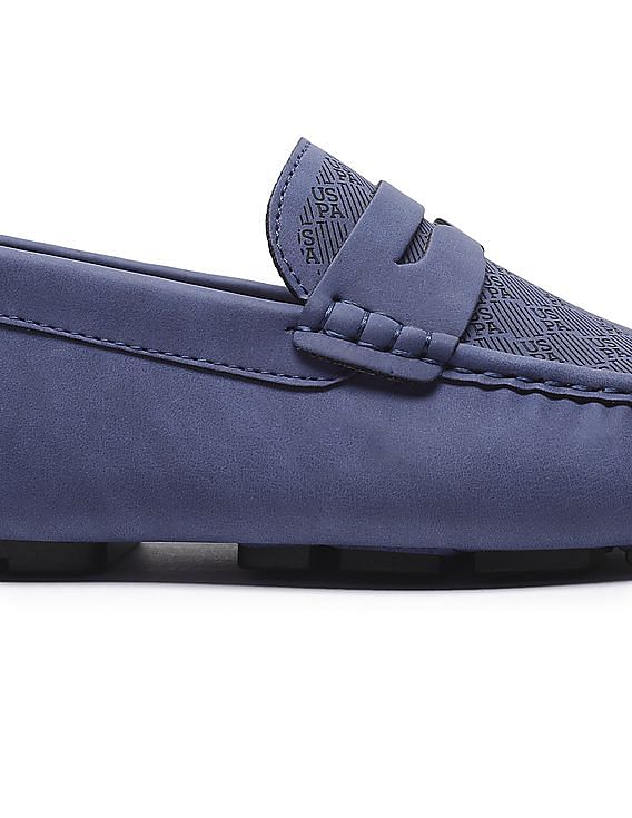U.S. Polo Assn. Men Penny Strap Debossed Logo Asvalt Loafers