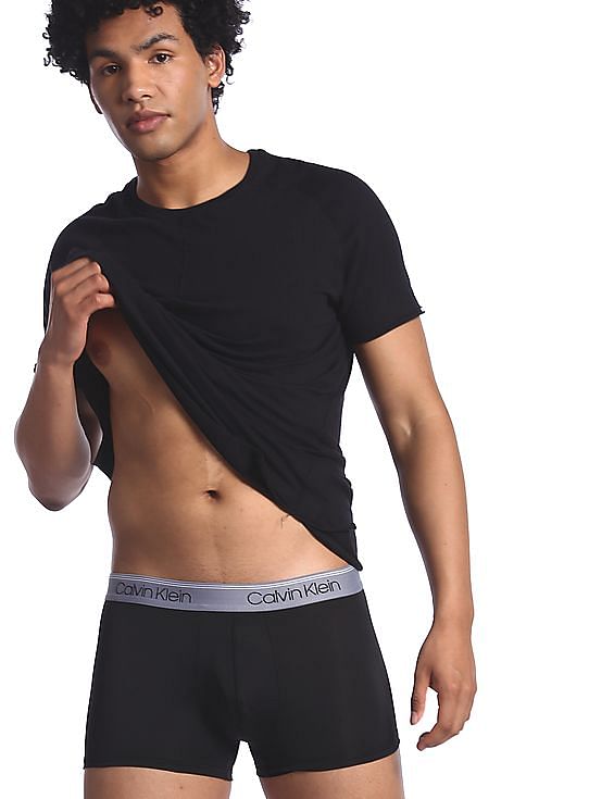 Buy Calvin Klein Underwear Men Black Elasticized Brand Waist