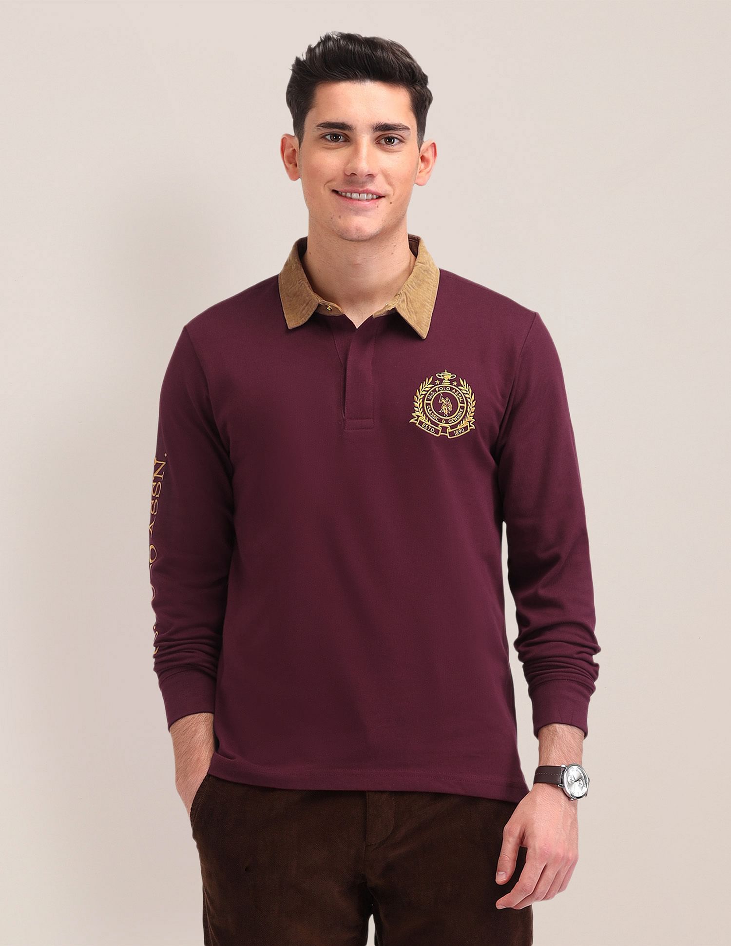 U.S. Polo Assn. Slim Fit Brand Embroidered Polo Shirt
