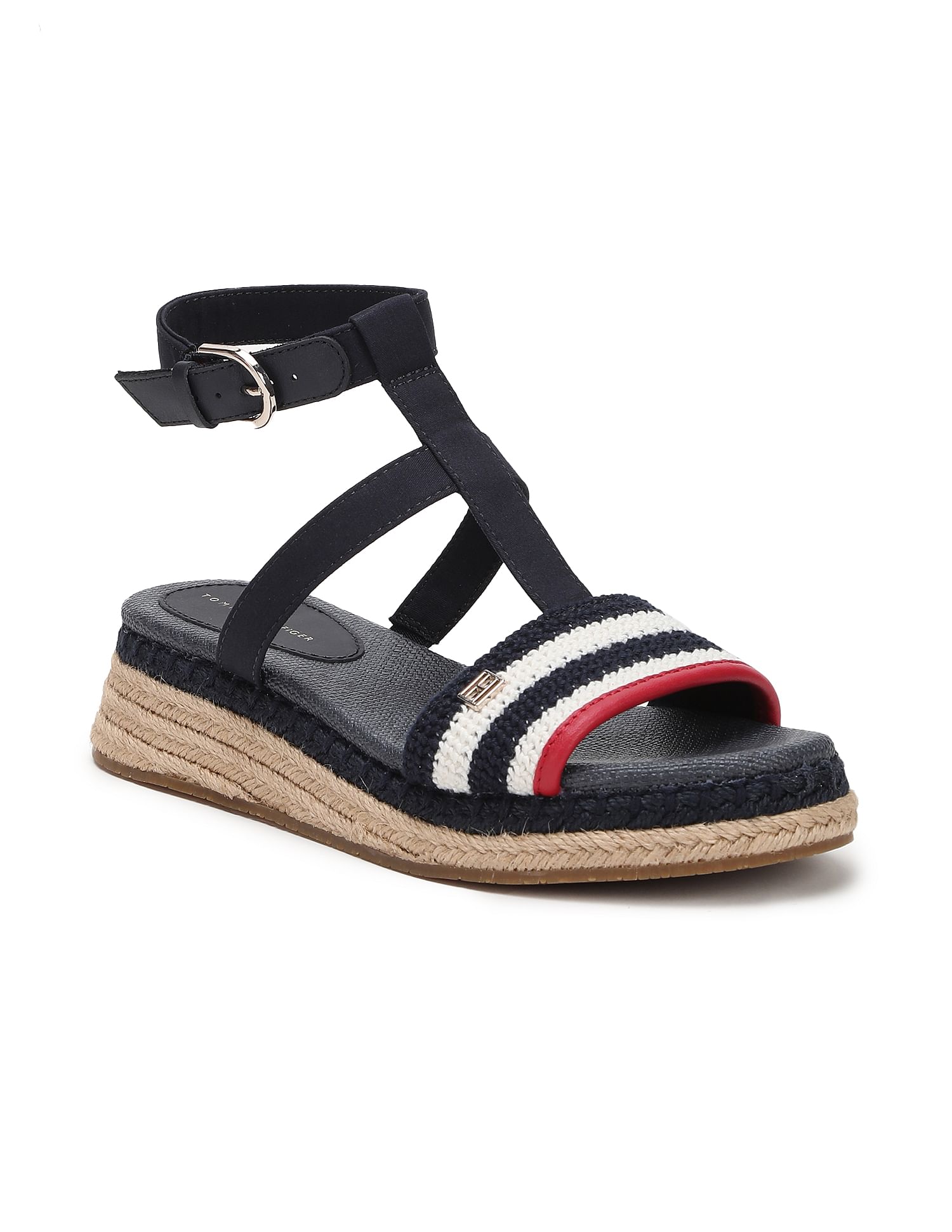 Tommy hilfiger white online wedge sandals