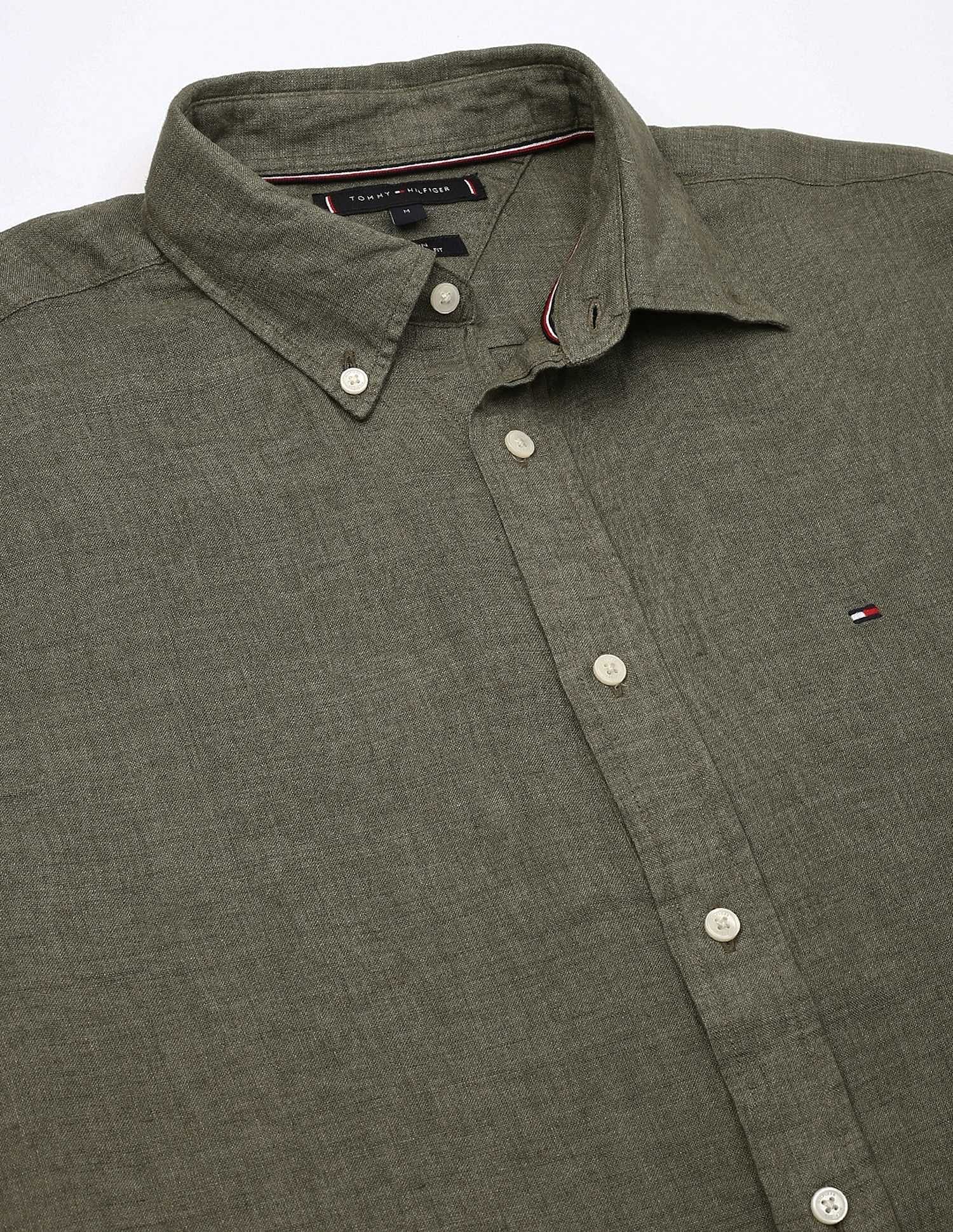 Tommy Hilfiger Solid Regular-Fit Linen Shirt