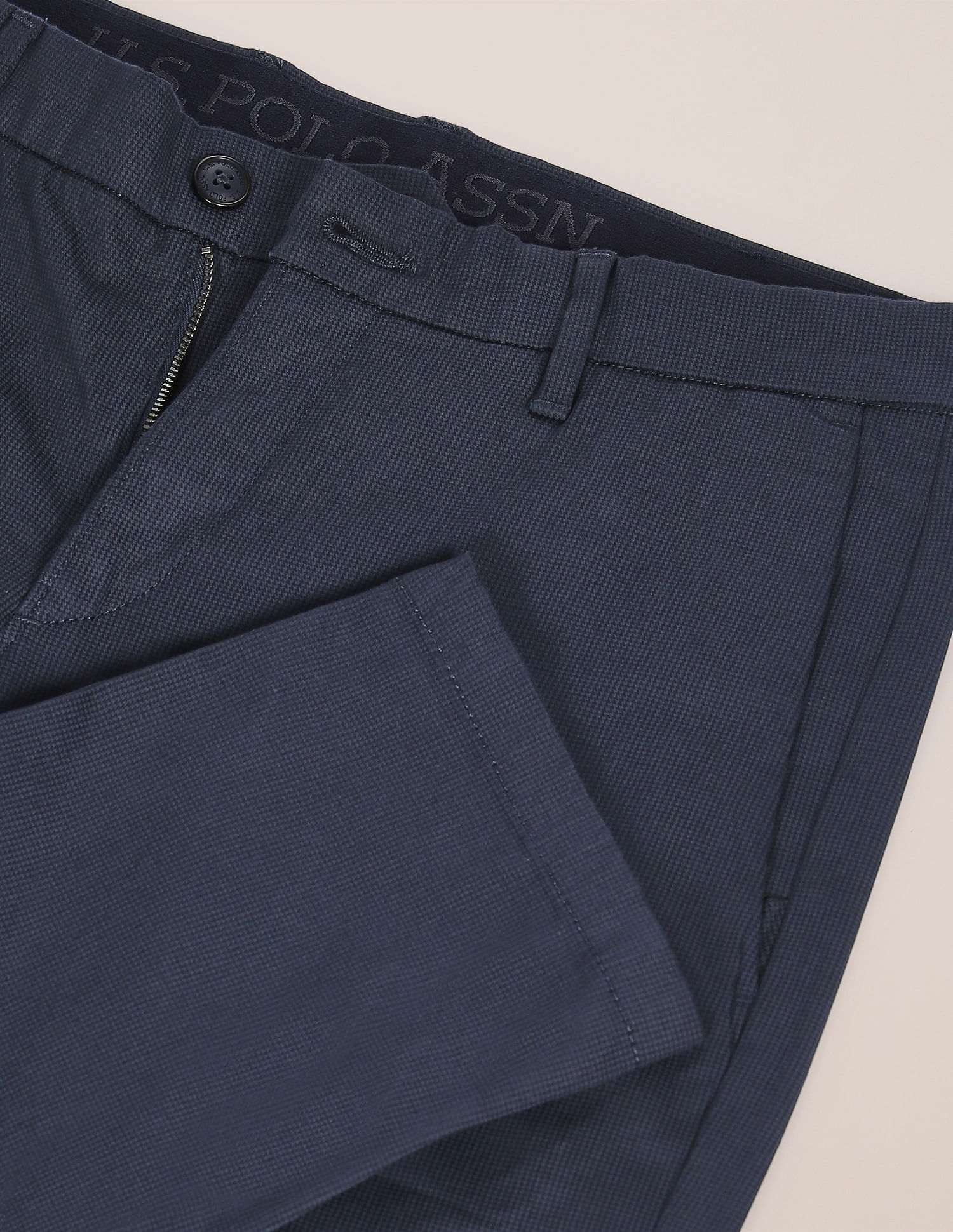 U.S. Polo Assn. Printed Austin Trim Fit Casual Trousers