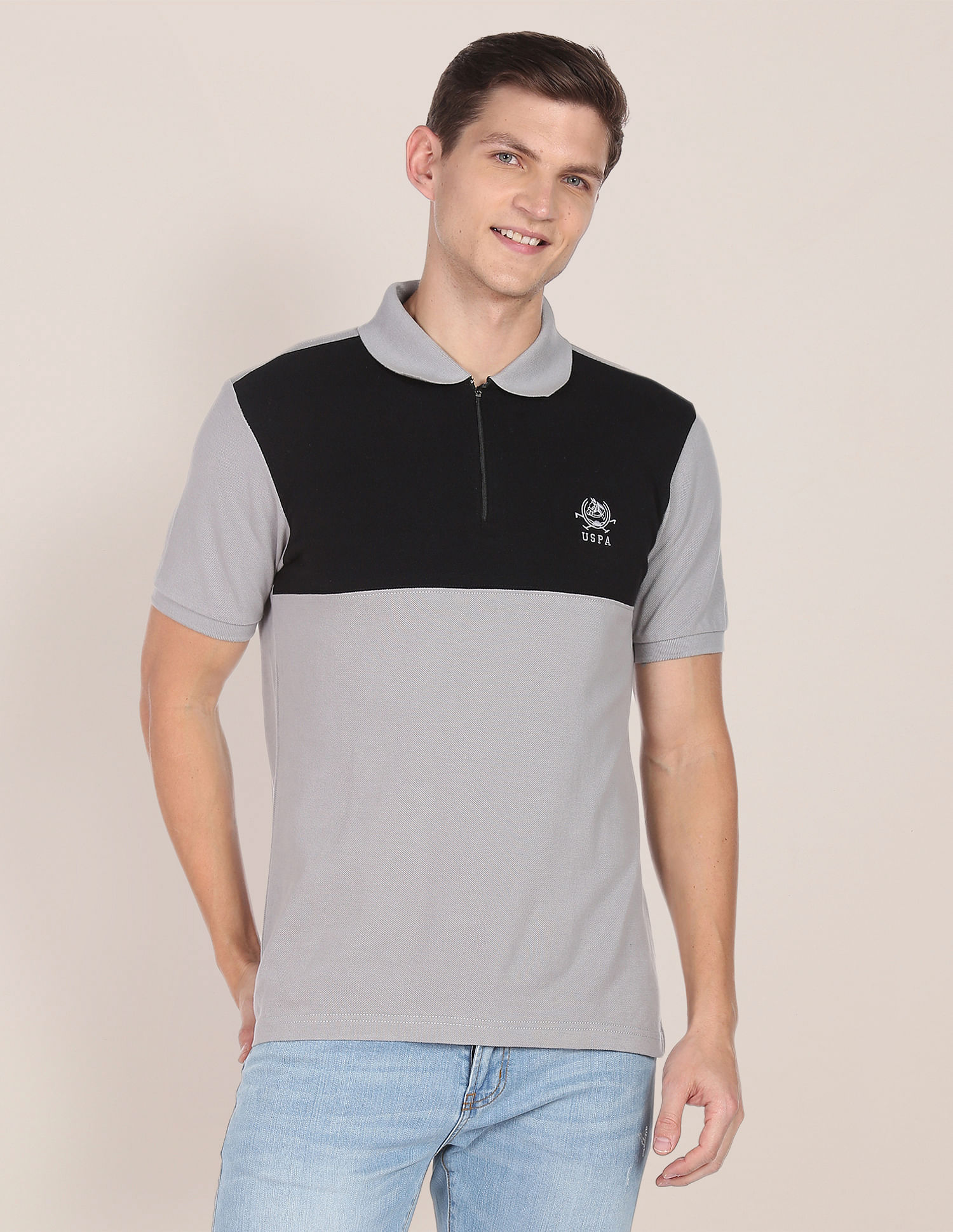 U.S. Polo Assn. Colour Block Cotton Polo Shirt